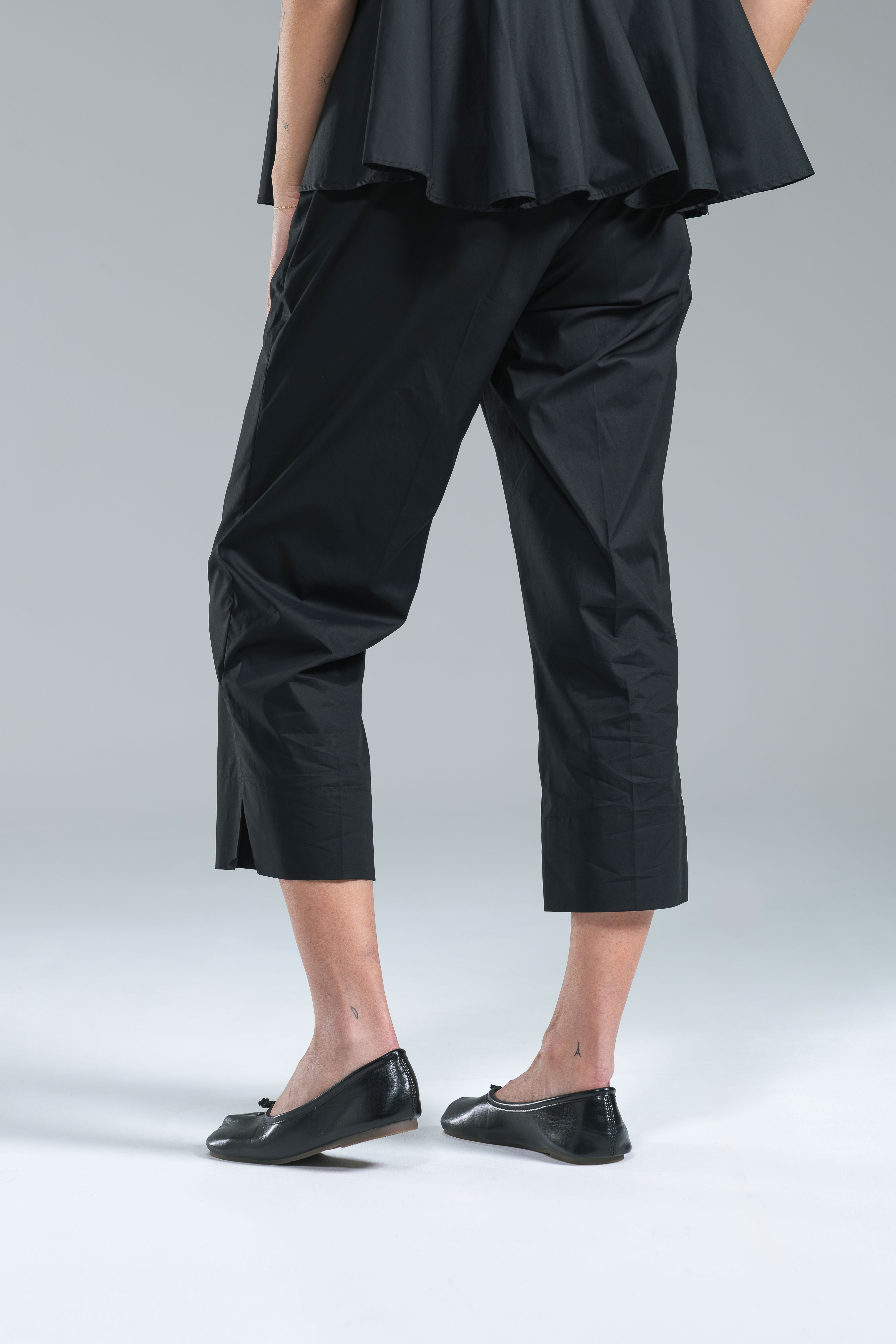 Pantalone Pinocchietto Popeline Kostumn1 Nero