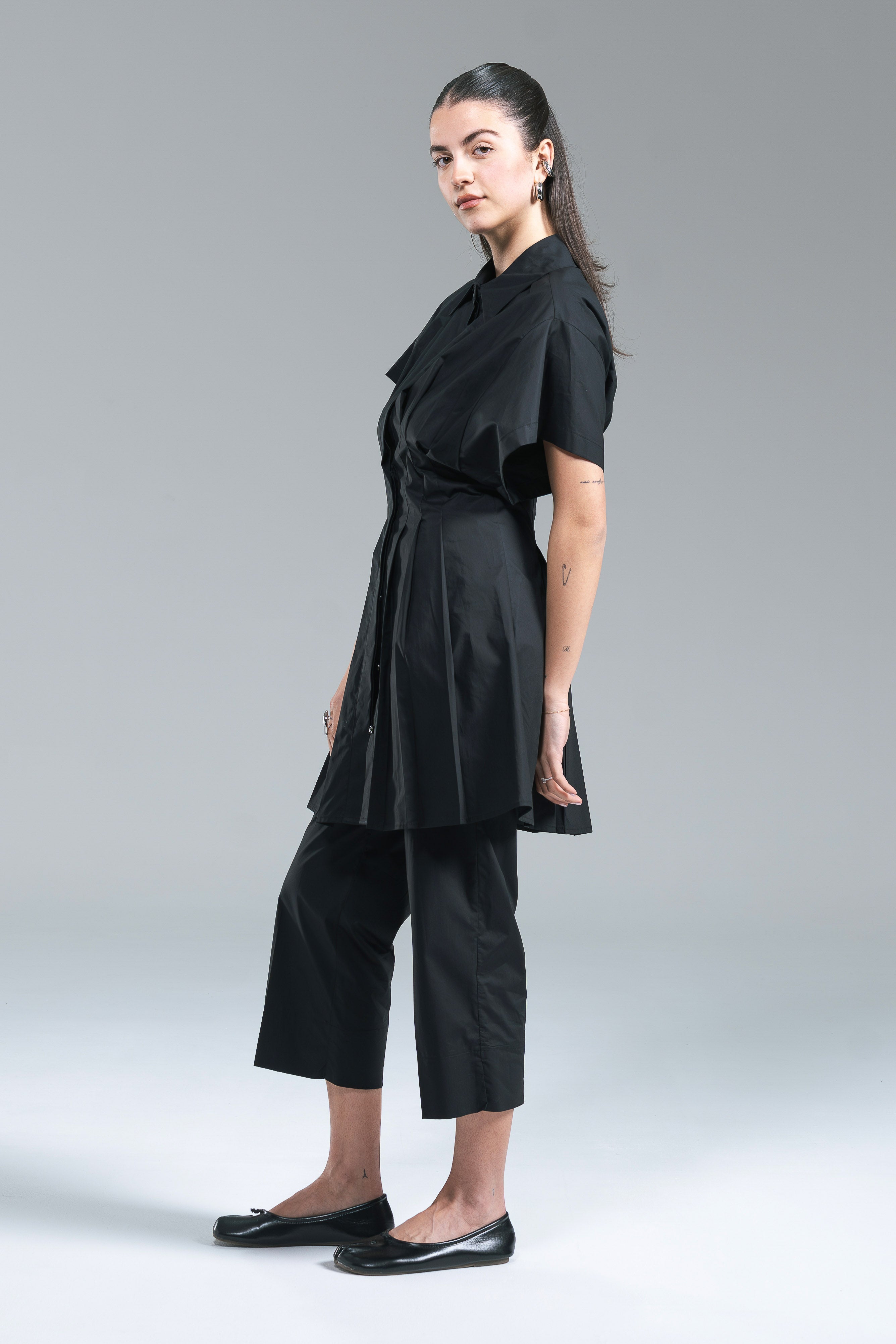 Pantalone Pinocchietto Popeline Kostumn1 Nero
