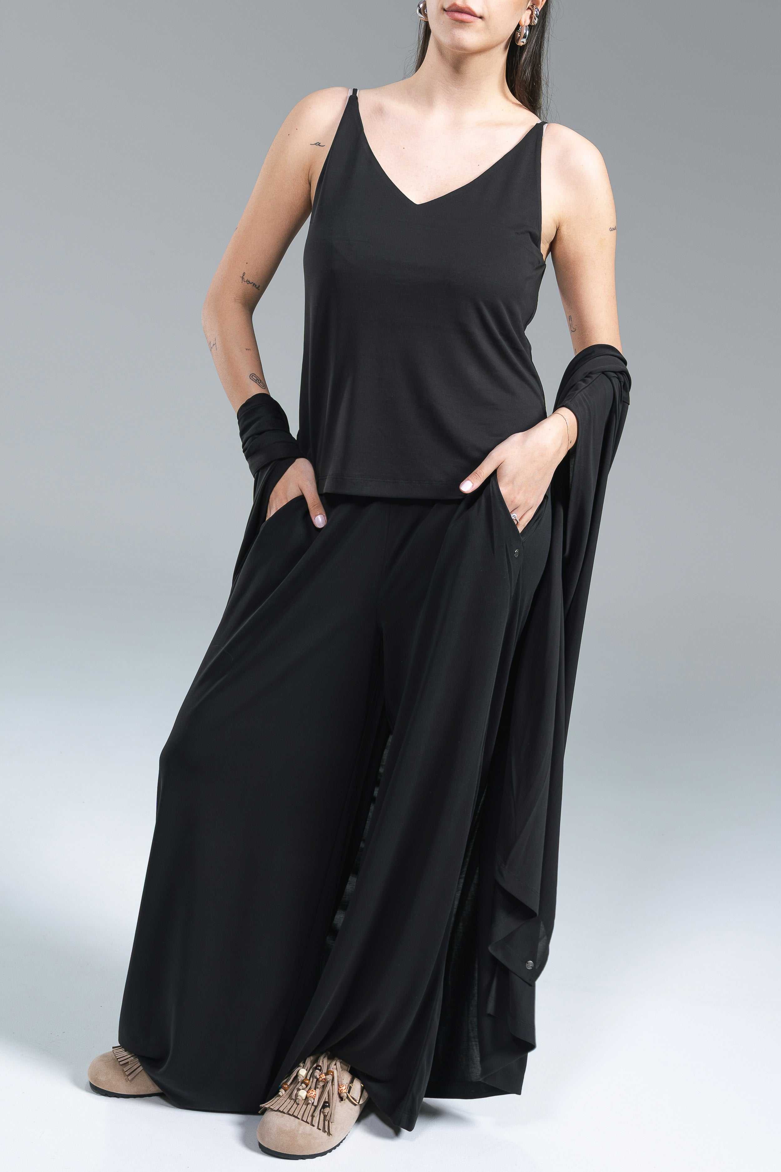 Pantalone Lyocell Surkana Nero