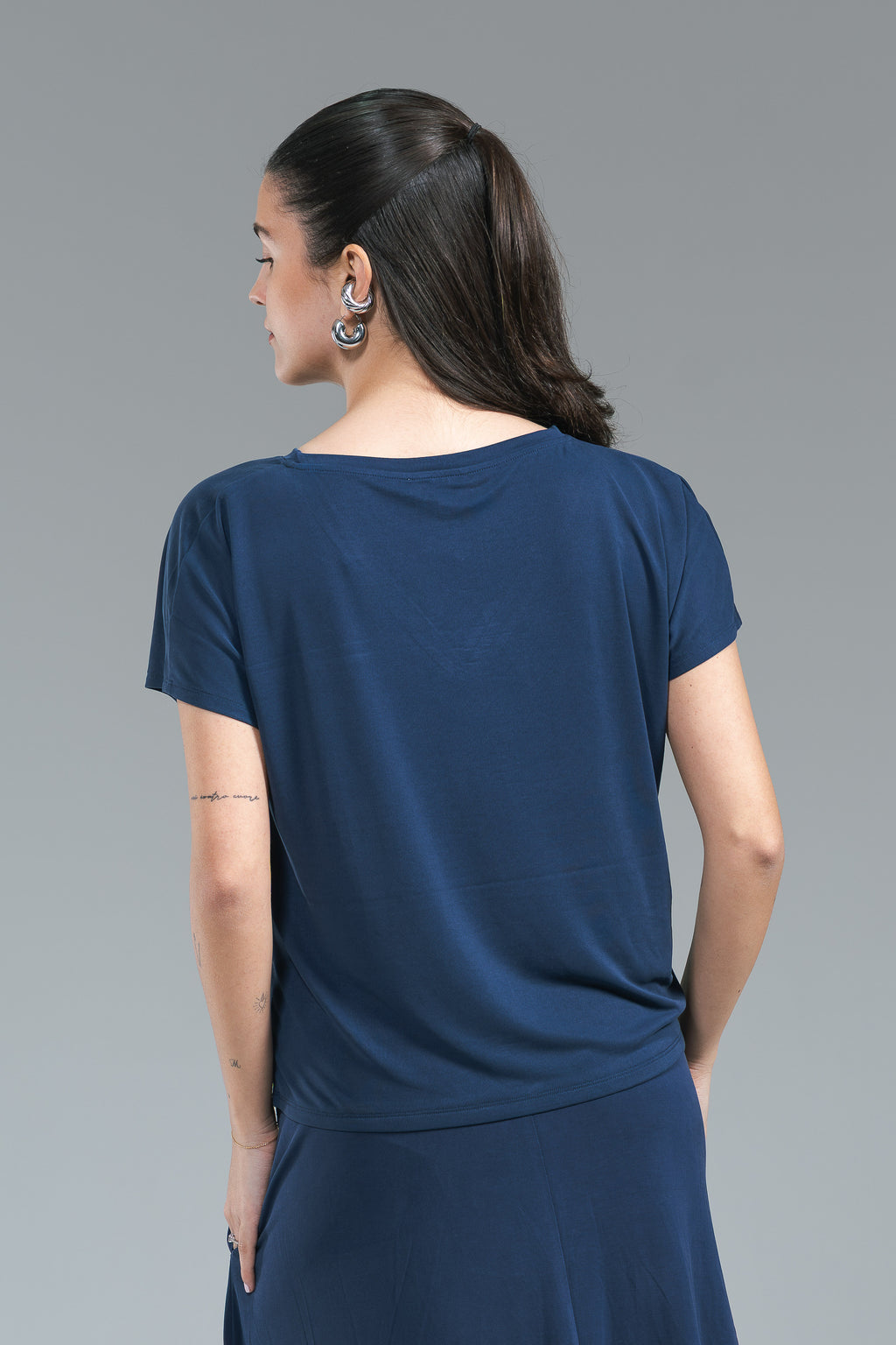 T-shirt Lyocell Surkana Blu