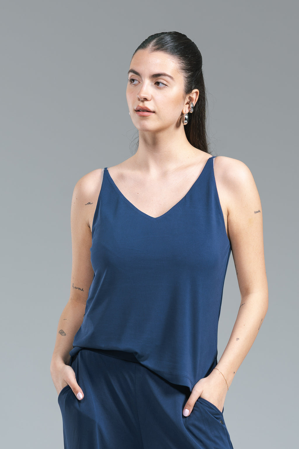 Canotta Lyocell Surkana Blu