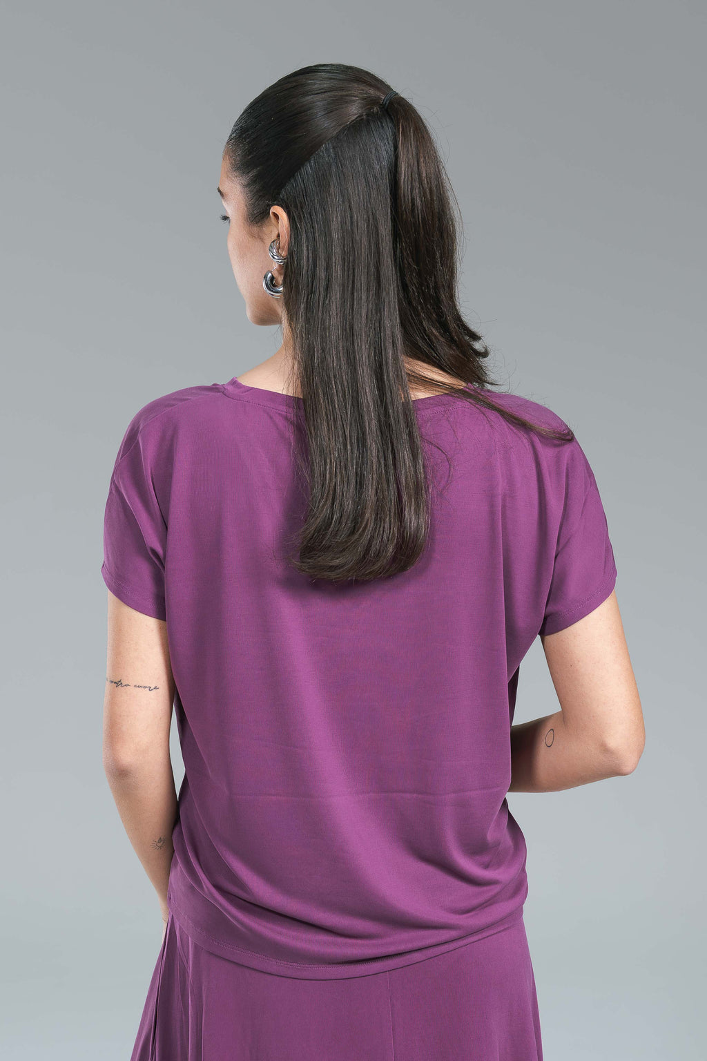T-shirt Lyocell Surkana Ciclamino