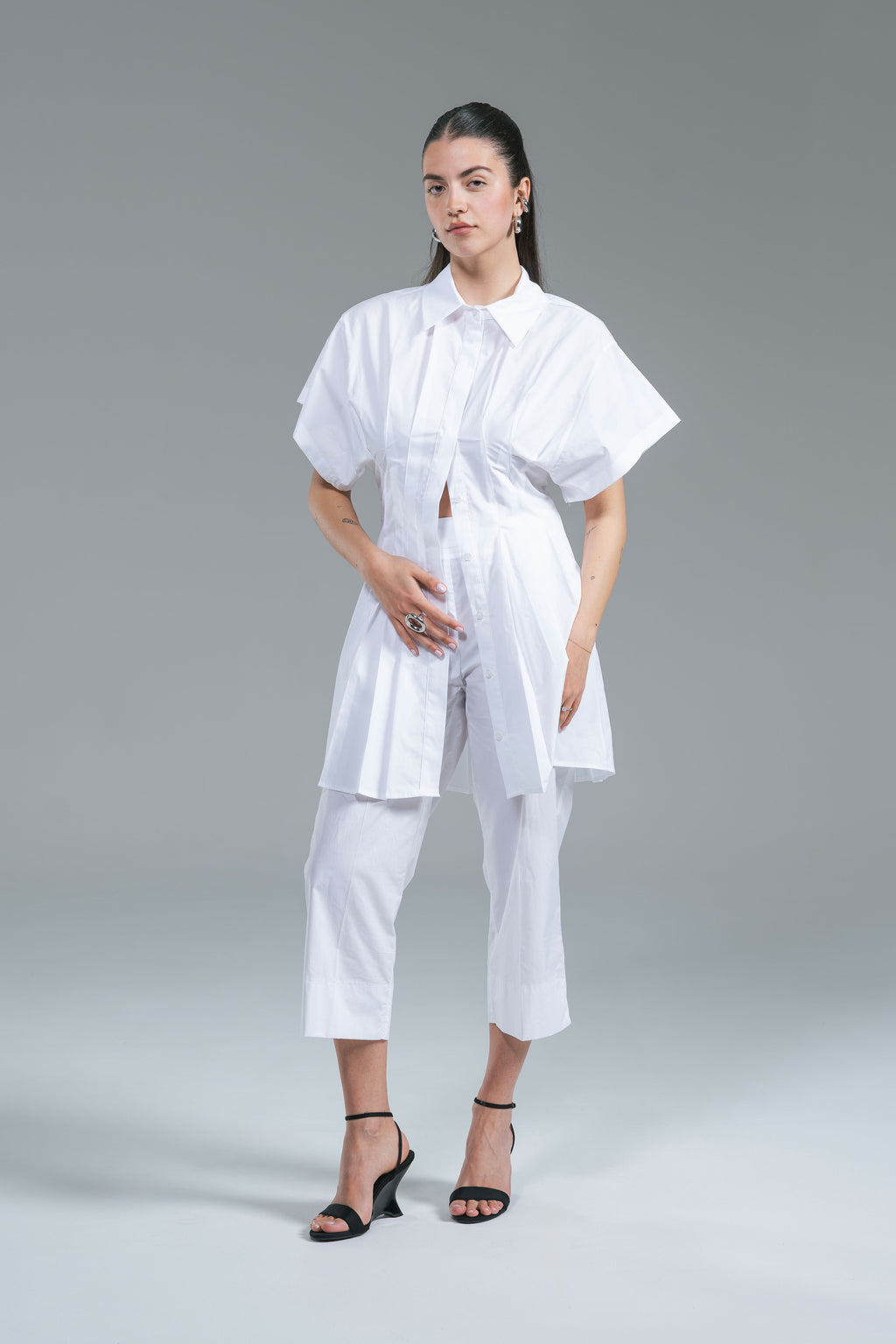 Pantalone Pinocchietto Popeline Kostumn1 Off-White