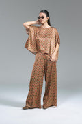 Pantalone Fluido Satin Fantasia Geometrica Surkana