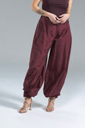 Pantalone Balloon Popeline Borgogna Kostumn1