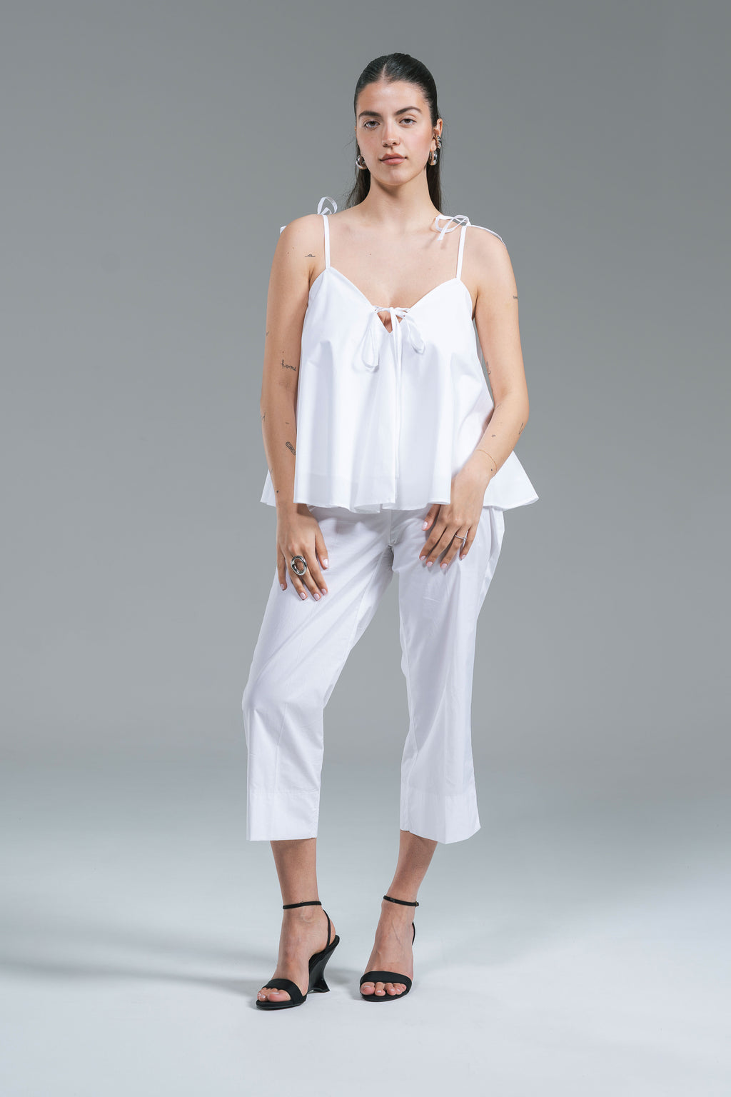 Pantalone Pinocchietto Popeline Kostumn1 Off-White