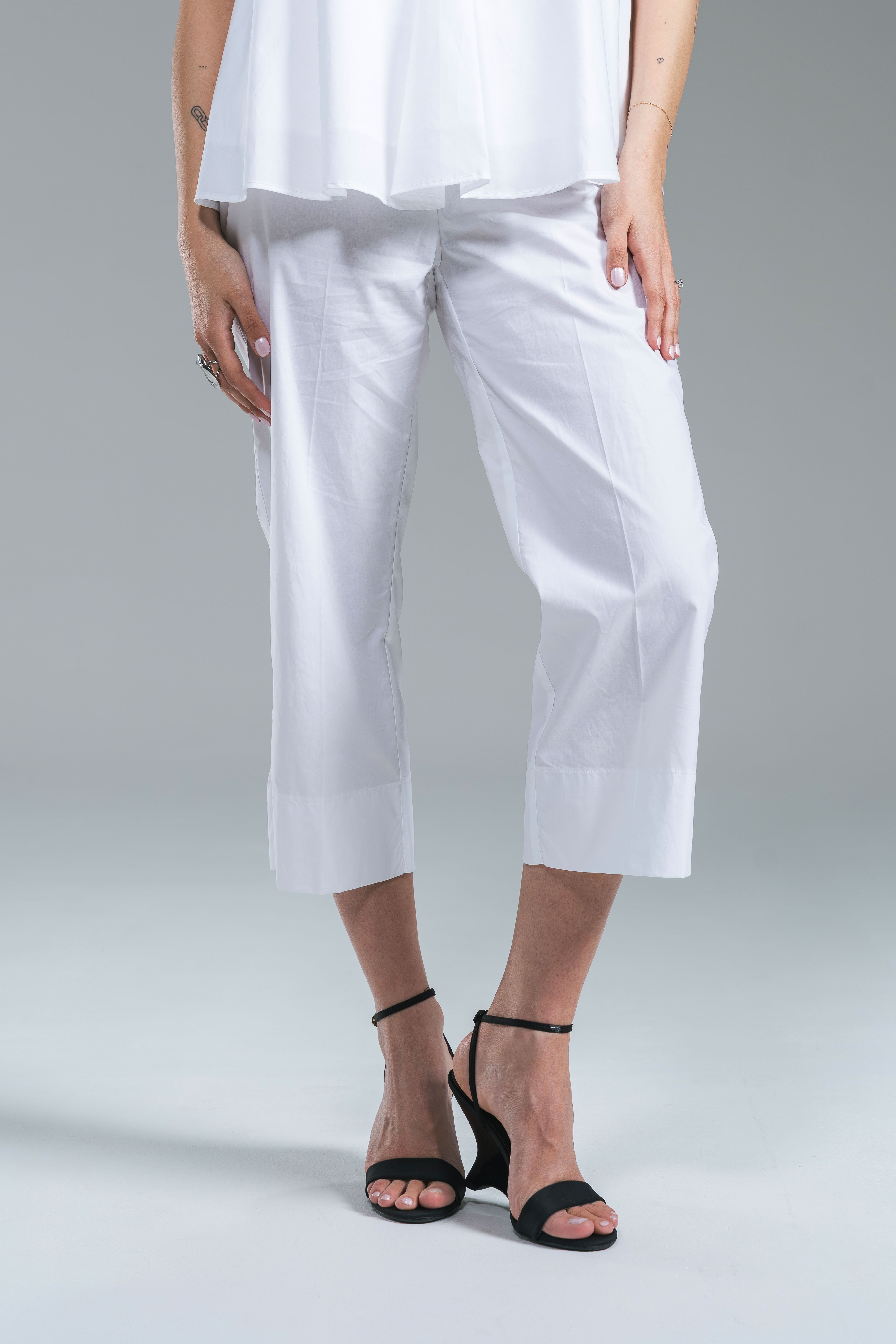 Pantalone Pinocchietto Popeline Kostumn1 Off-White
