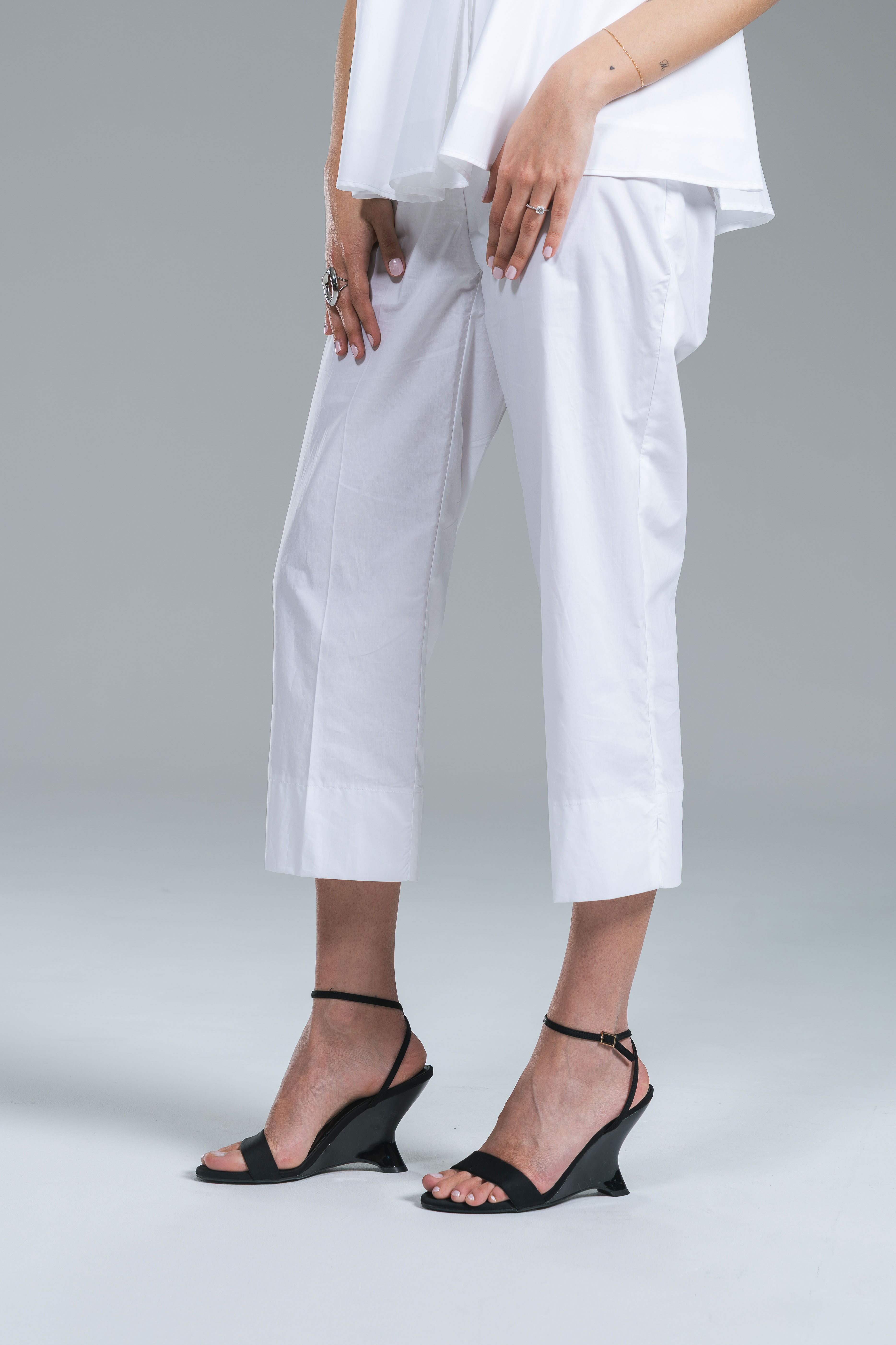 Pantalone Pinocchietto Popeline Kostumn1 Off-White