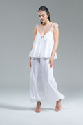 Pantalone Balloon Popeline Bianco Kostumn1
