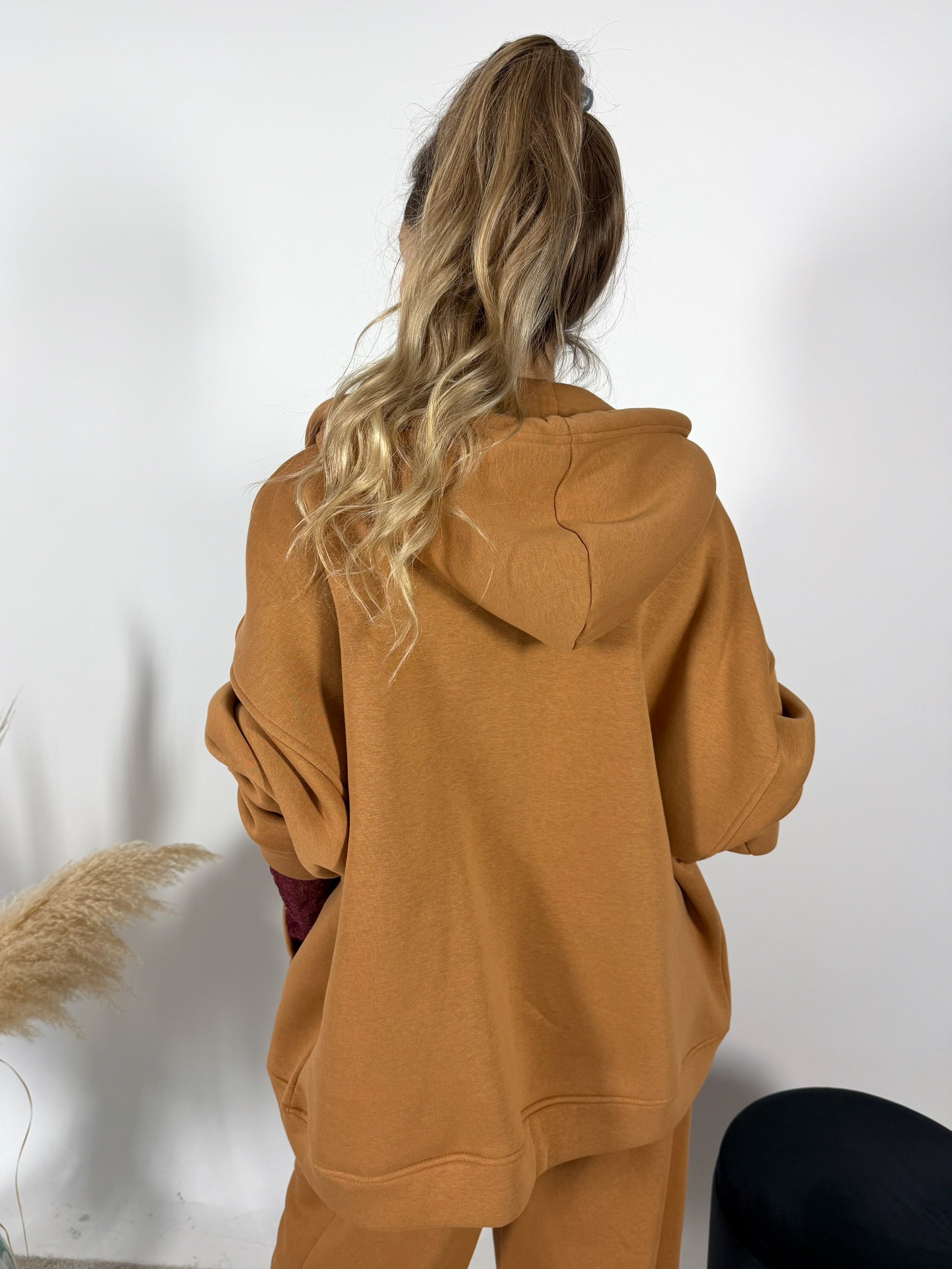 Maxi Felpa Cappuccio Camel Kostumn1