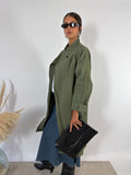 Trench Oversized Impermeabile Militare