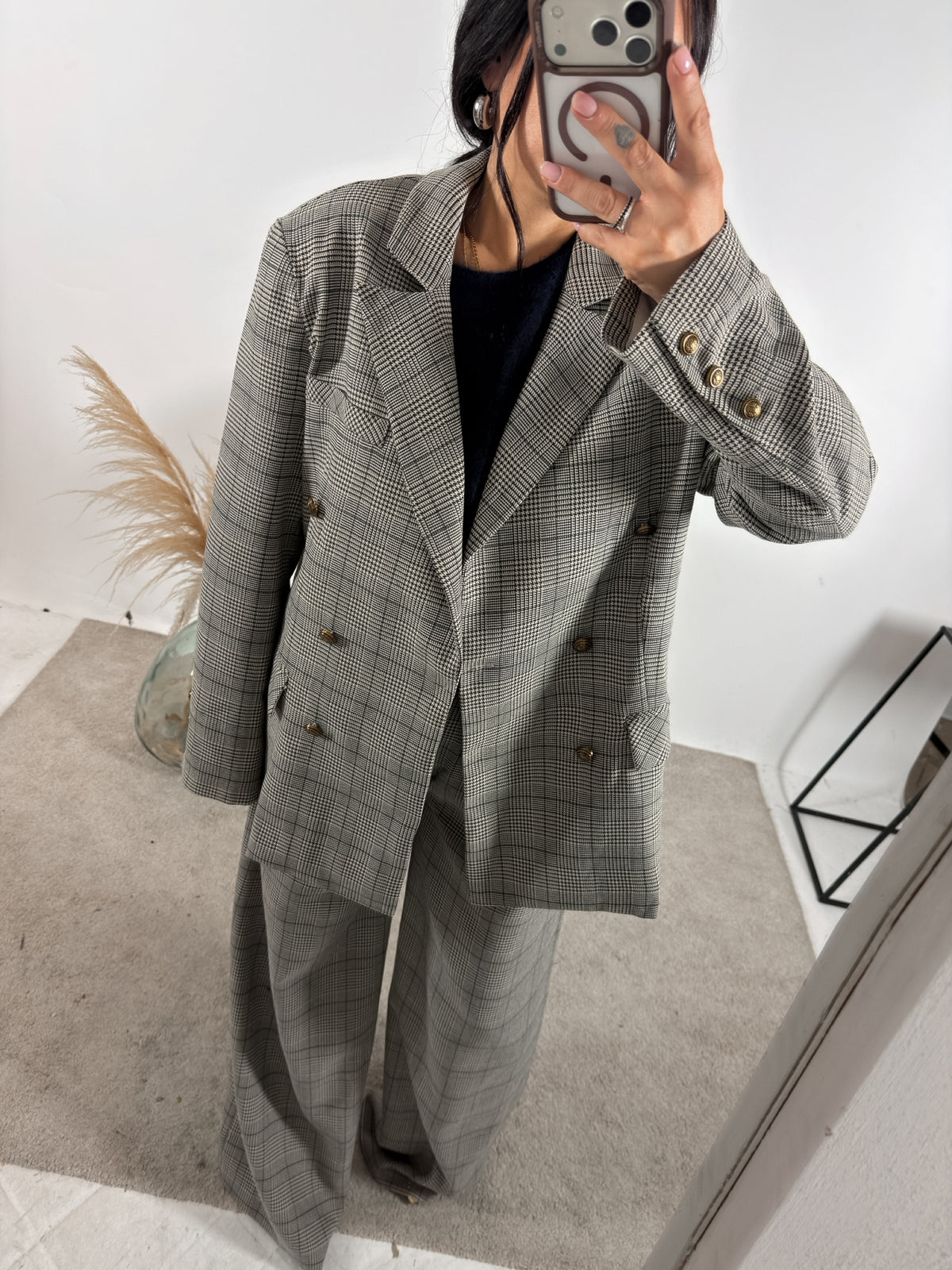 Blazer Marines Pied De Poule Glamorous