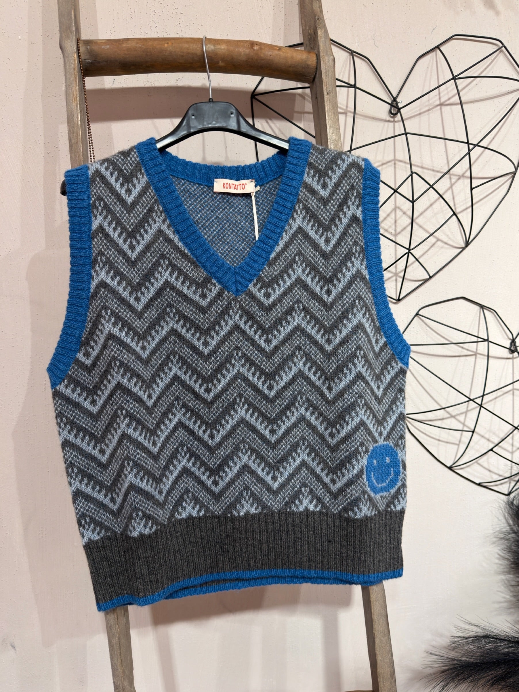 Gilet Jacquard Smile +colori