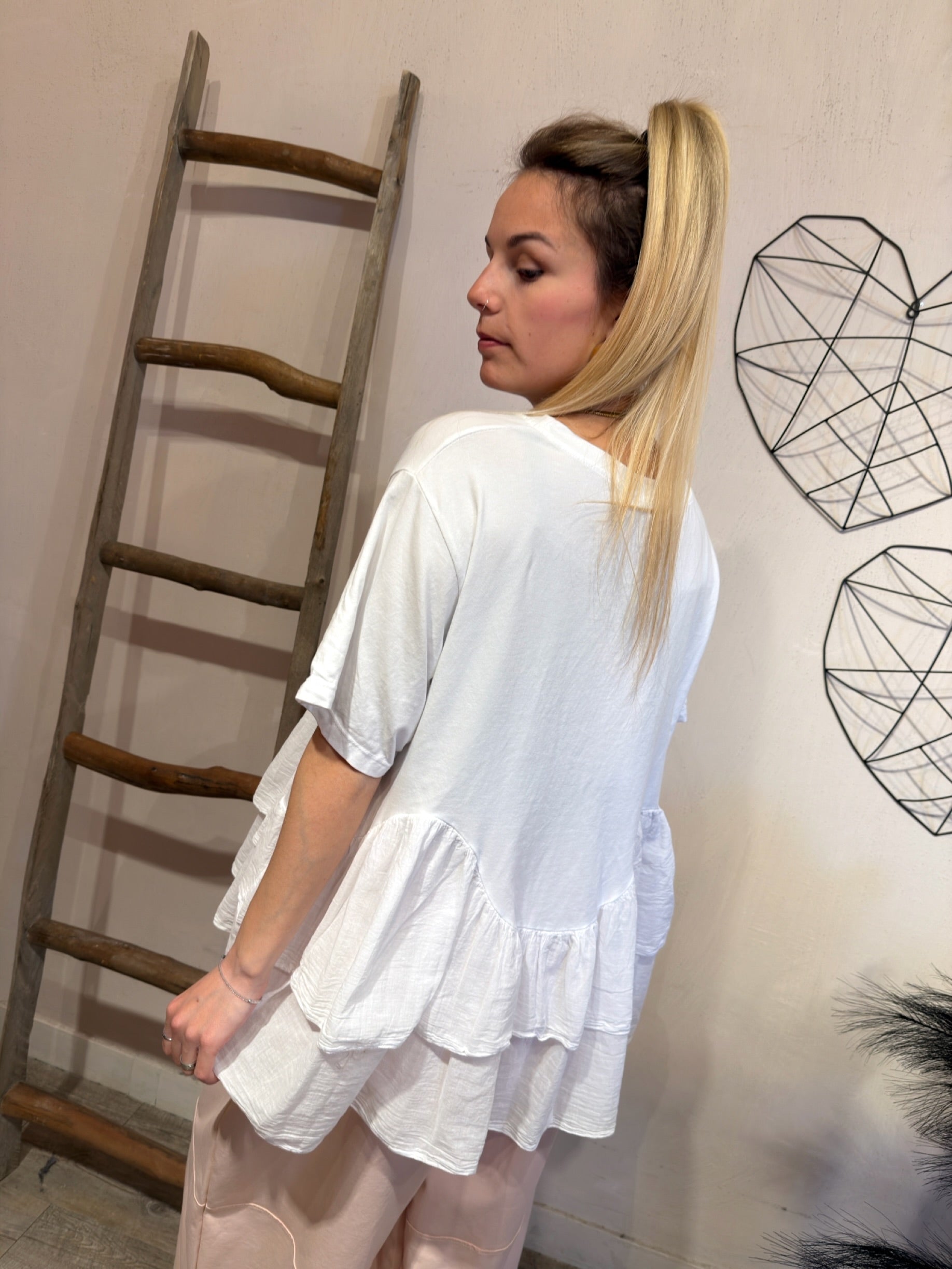 T-shirt Balze Agata Bianco