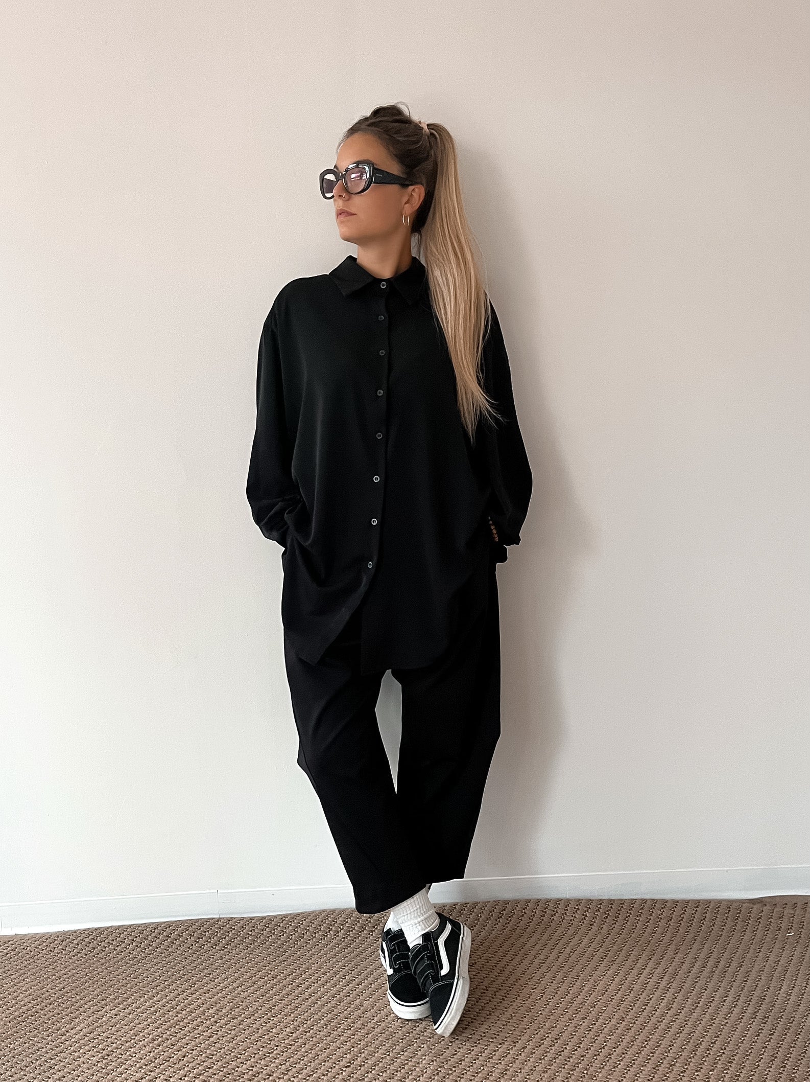 Maxi Camicia Drusilla Nero