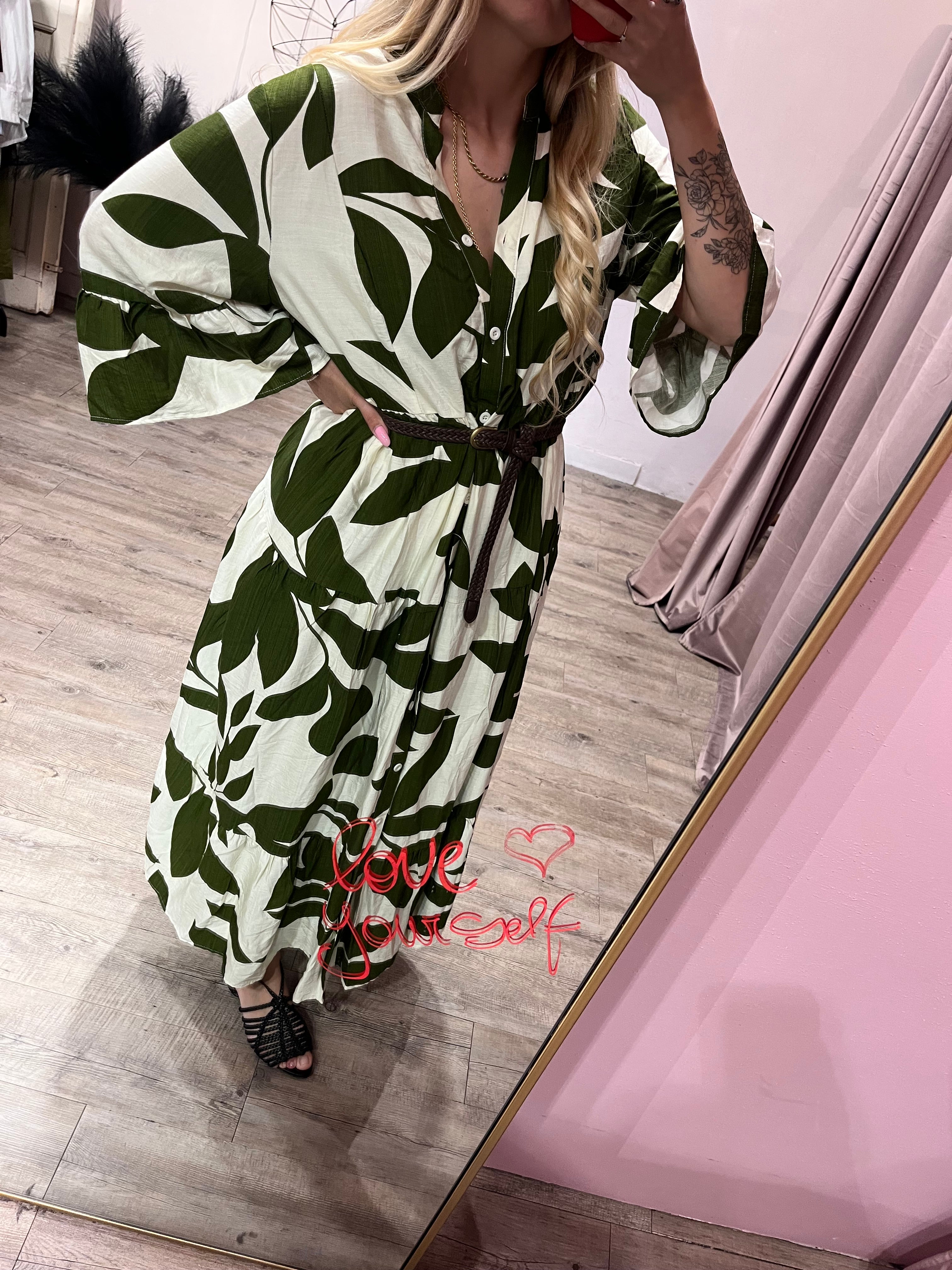 Maxi Abito Fantasia Fiore +colori