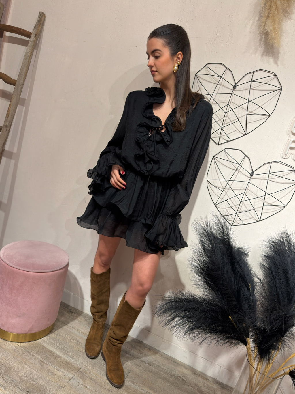 Abito Rouches Nero YouDecide