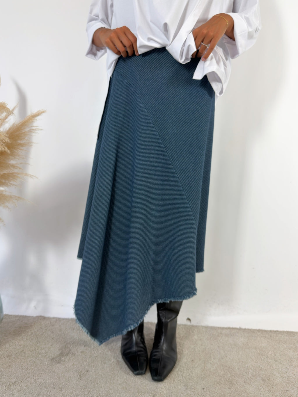 Gonna Asimmetrica Denim Canneté Wild Pony