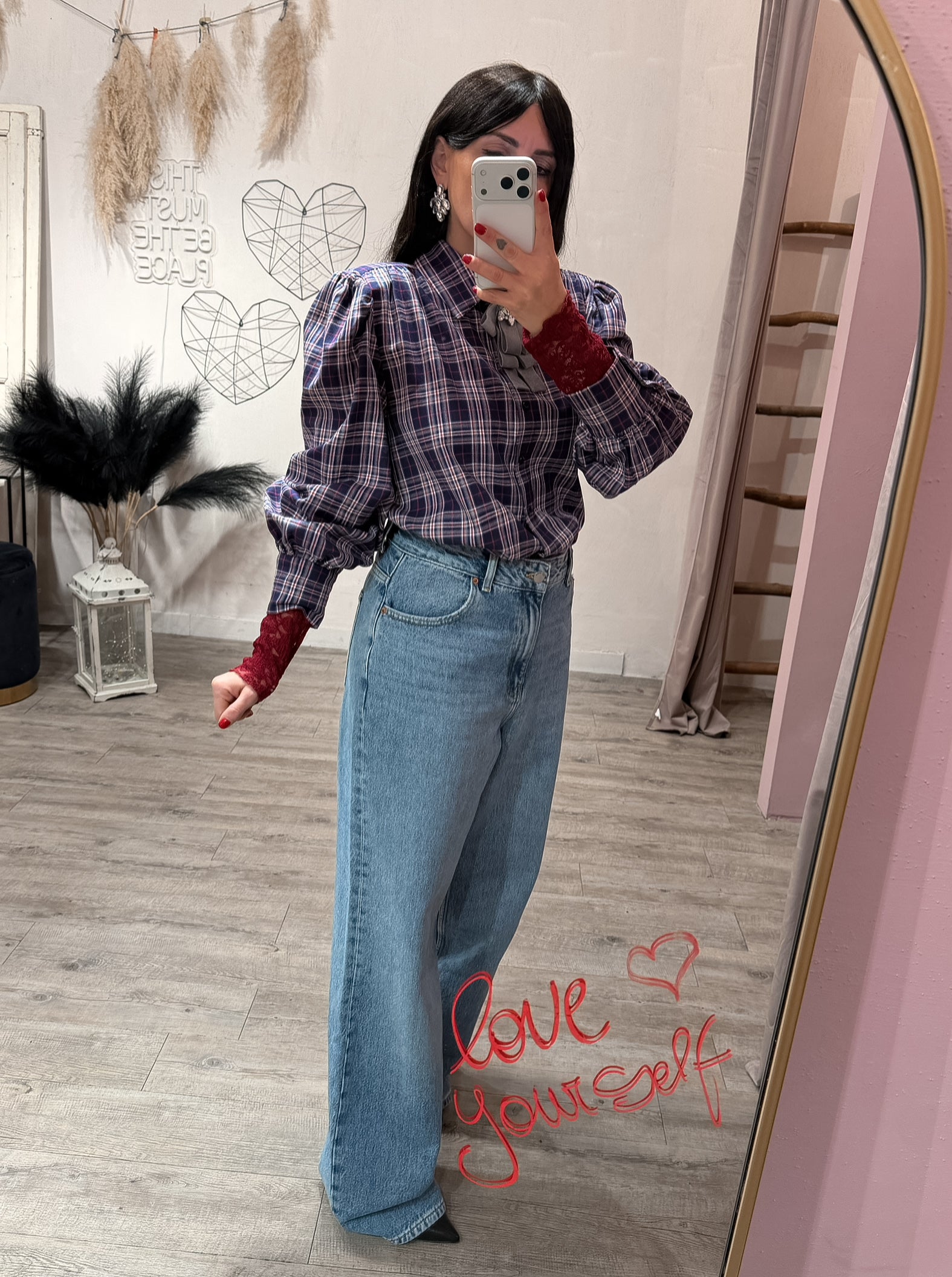 Camicia Check Spallina Kontatto