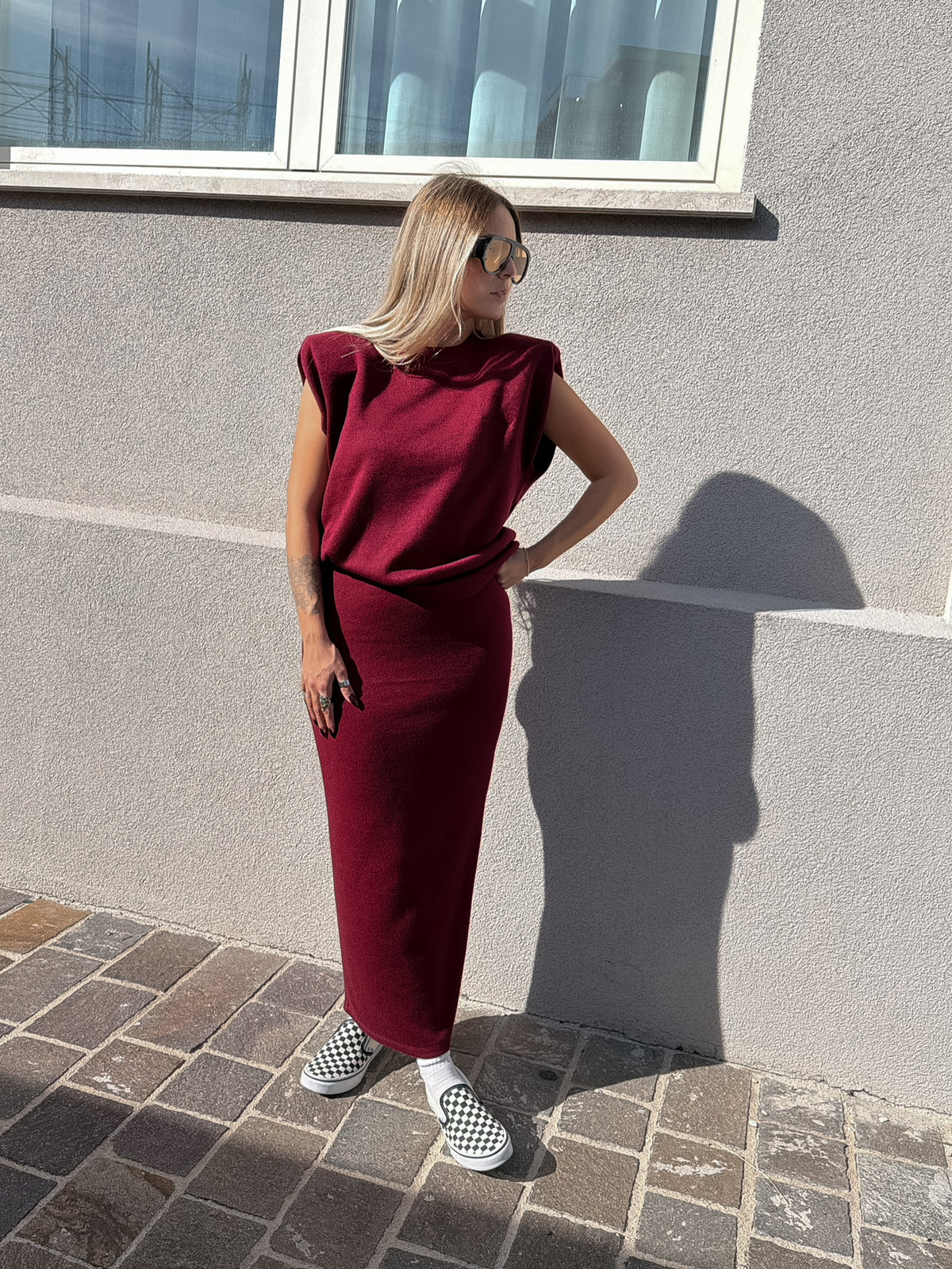 Longuette Maja Borgogna Kostumn1