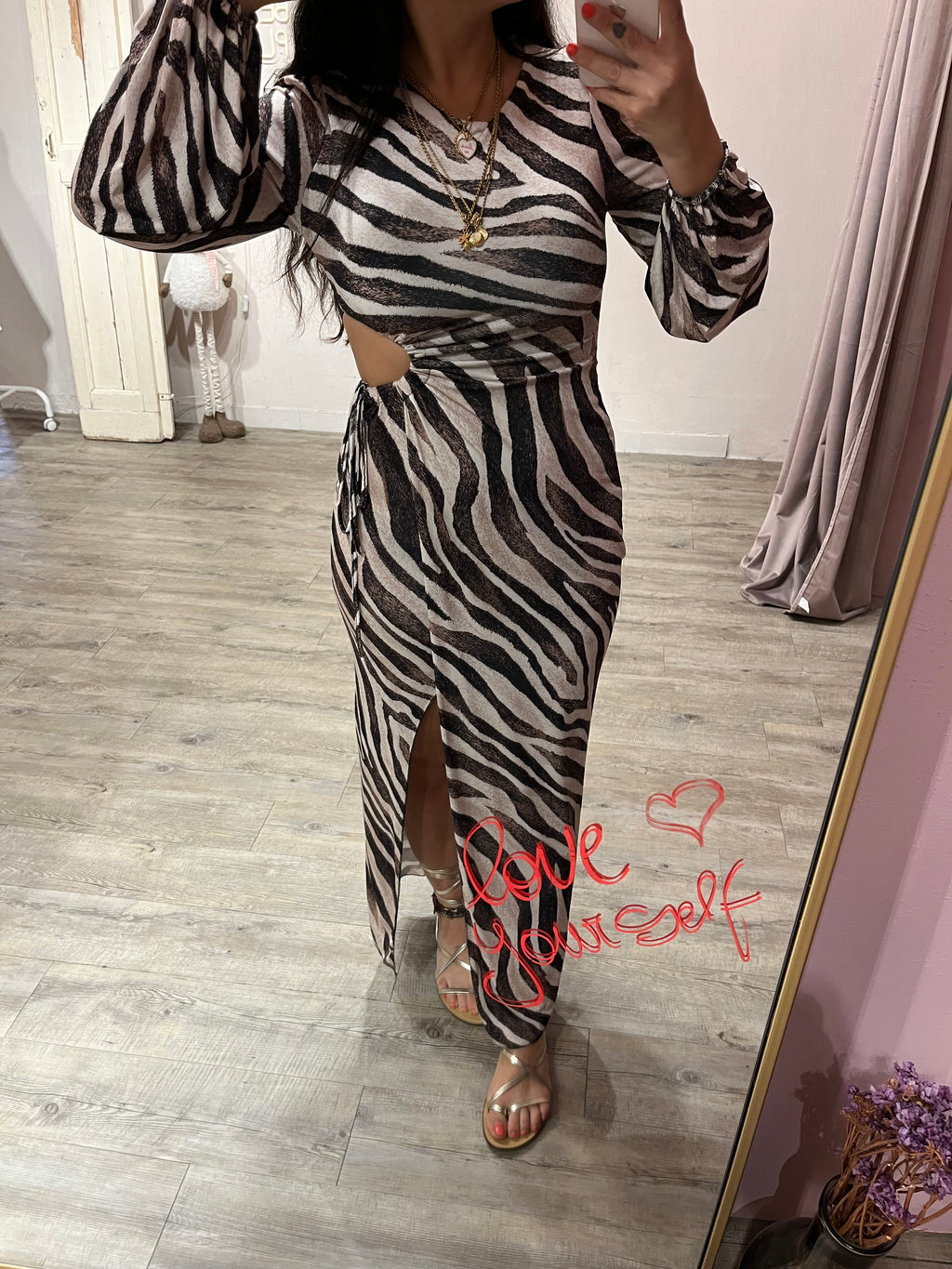 Abito Cut-Out Zebra