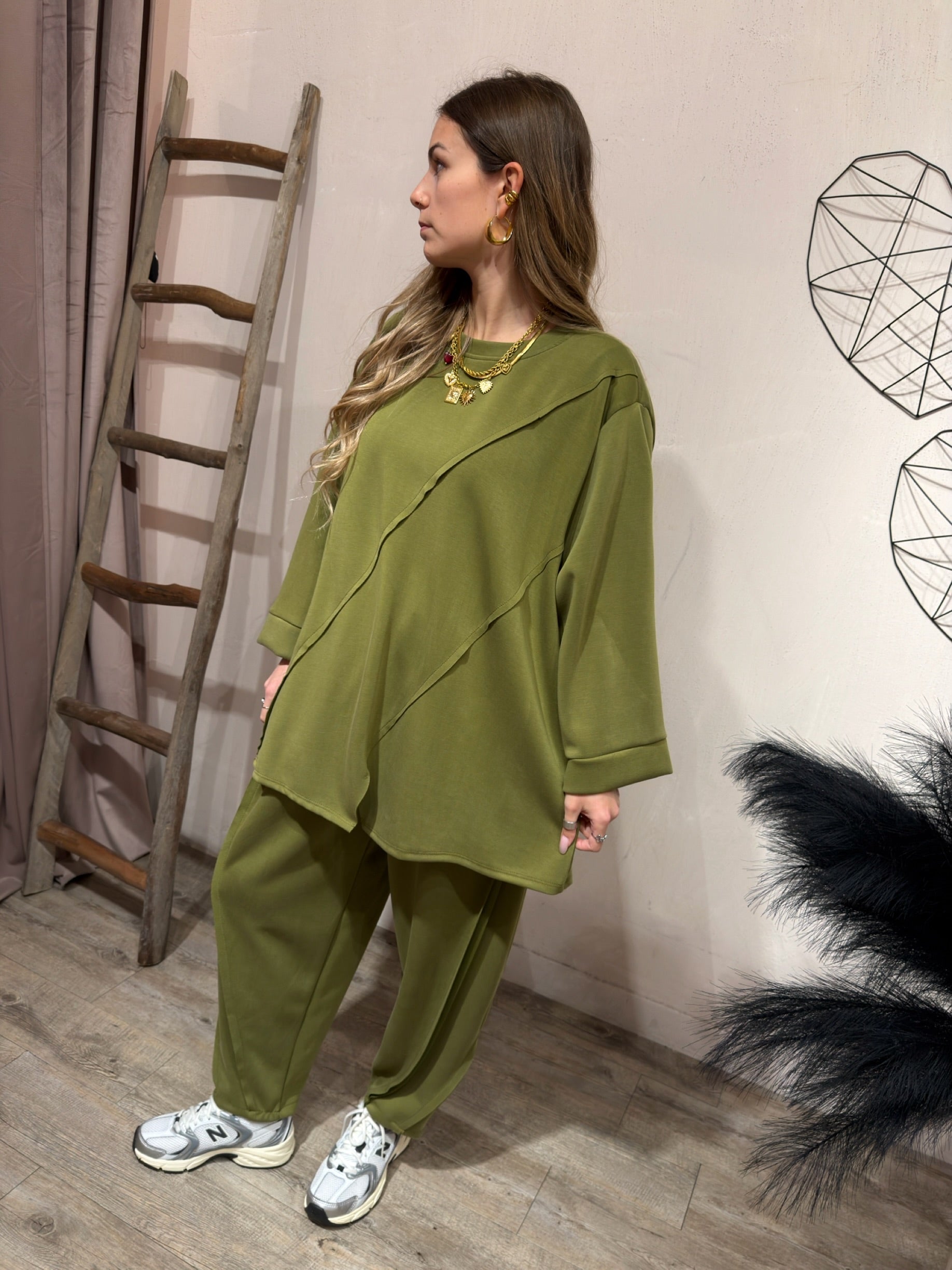 Maxi Felpa Profili Modal+Colori