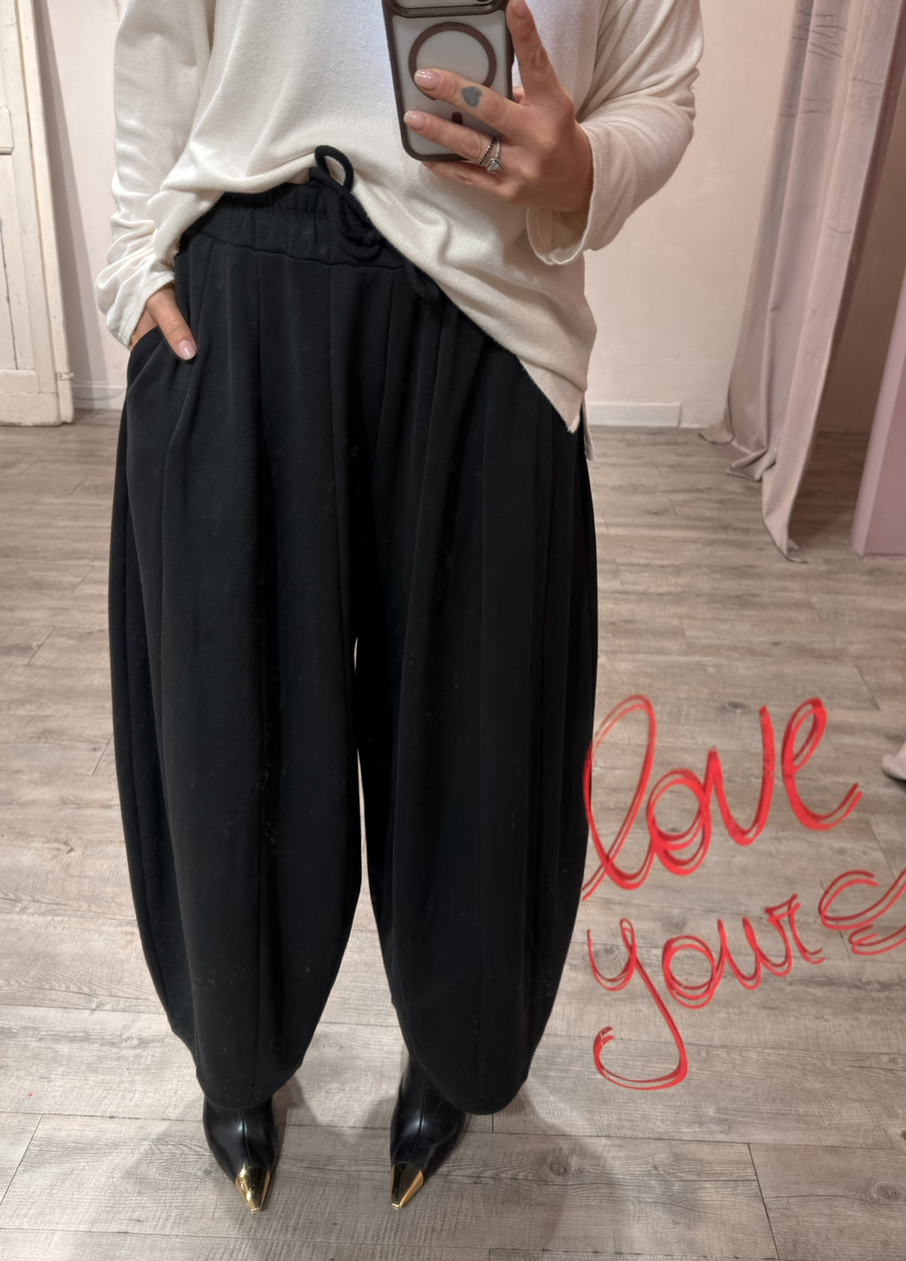 Pantalone Balloon Felpa +colori