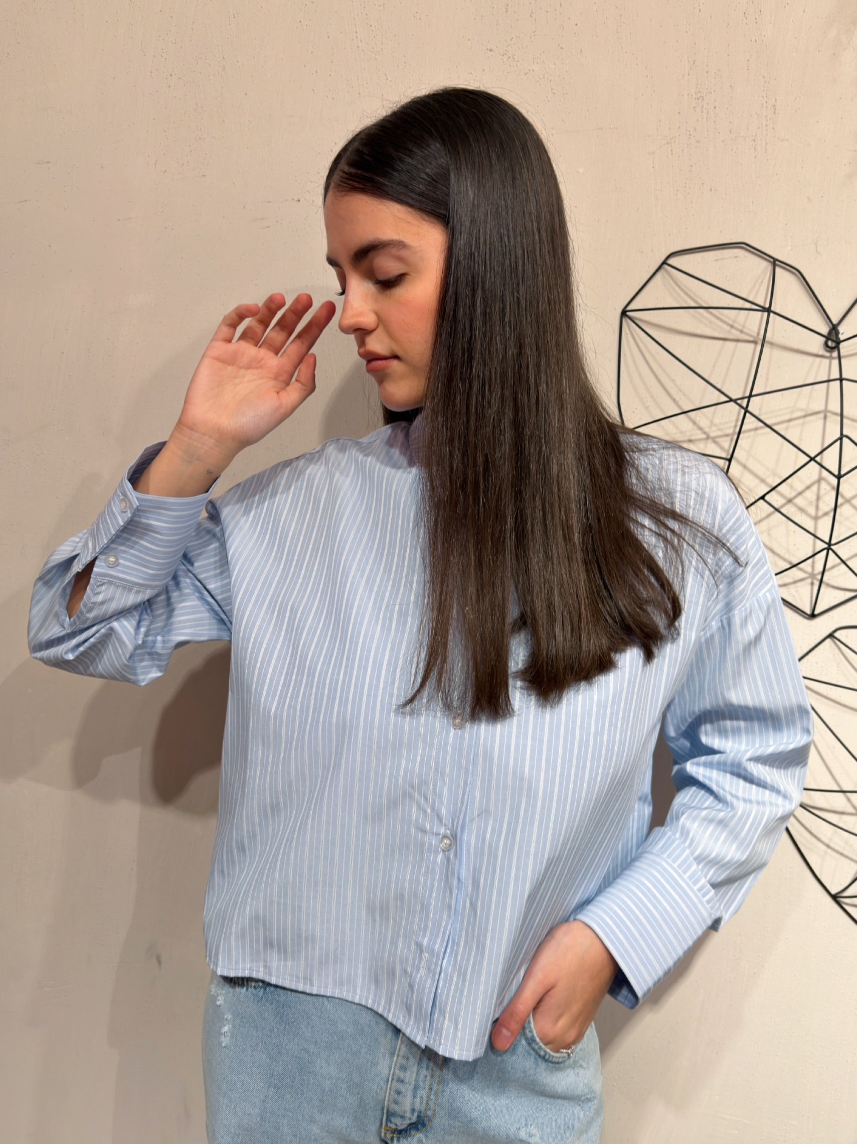 Camicia Celeste Bacchetta Bianco YouDecide