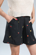 Short Fruit Mussola Nero Compania Fantastica