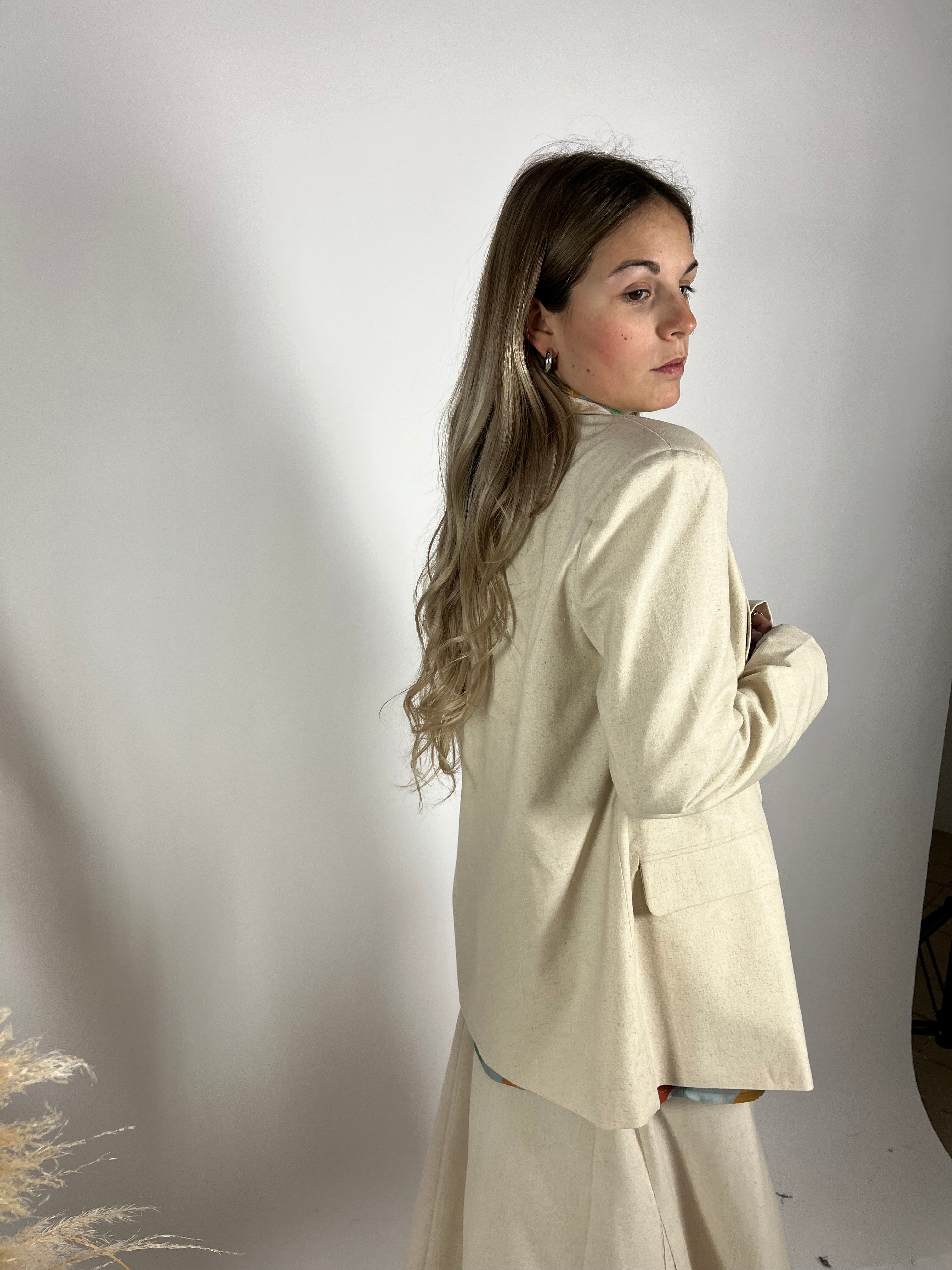 Blazer Oversize Linone Sabbia