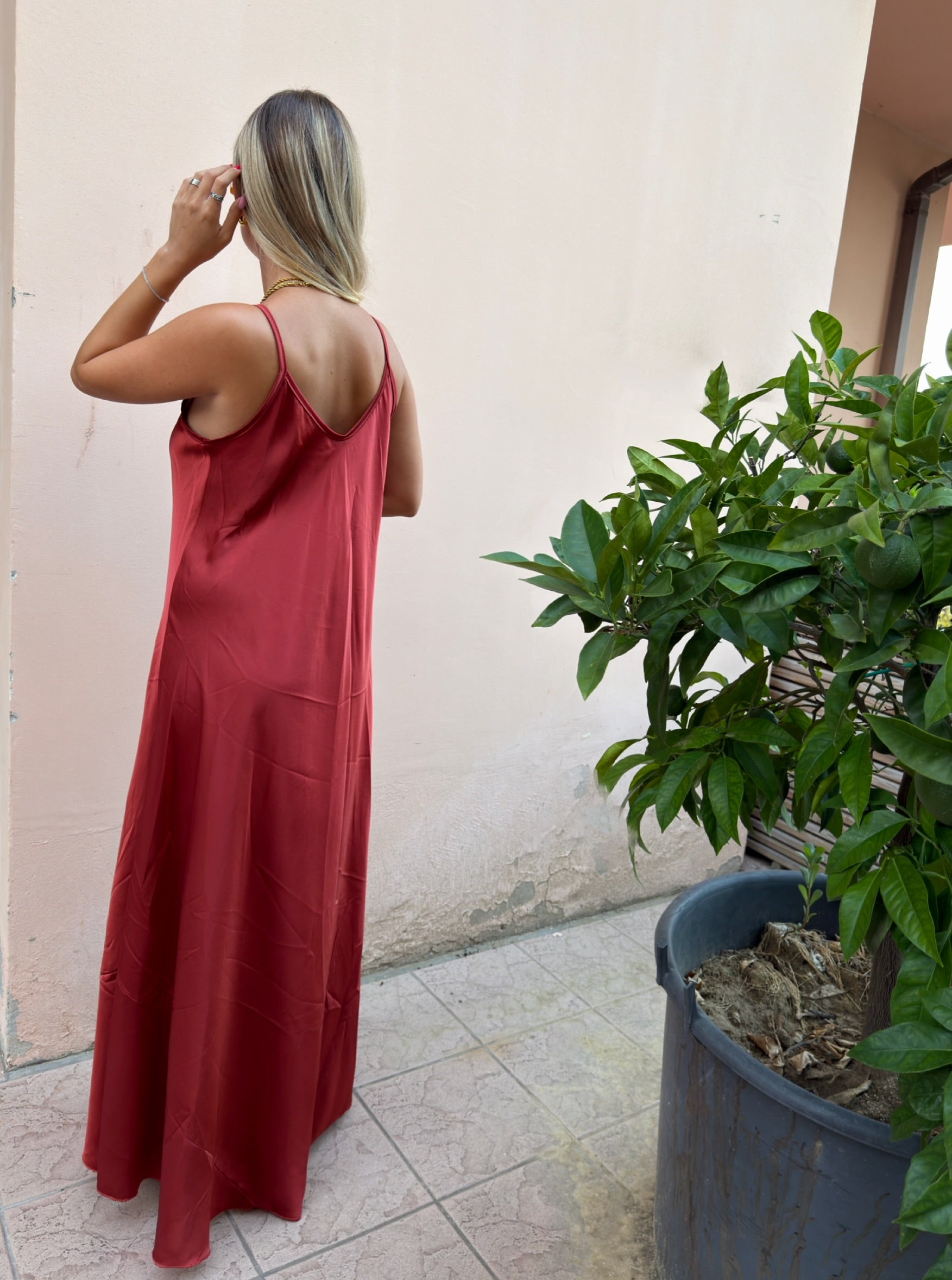 Vestito Sottoveste Satin +colori