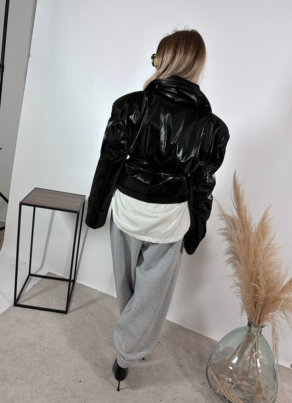 Giacca Imbottita Glossy Nero Kostumn1