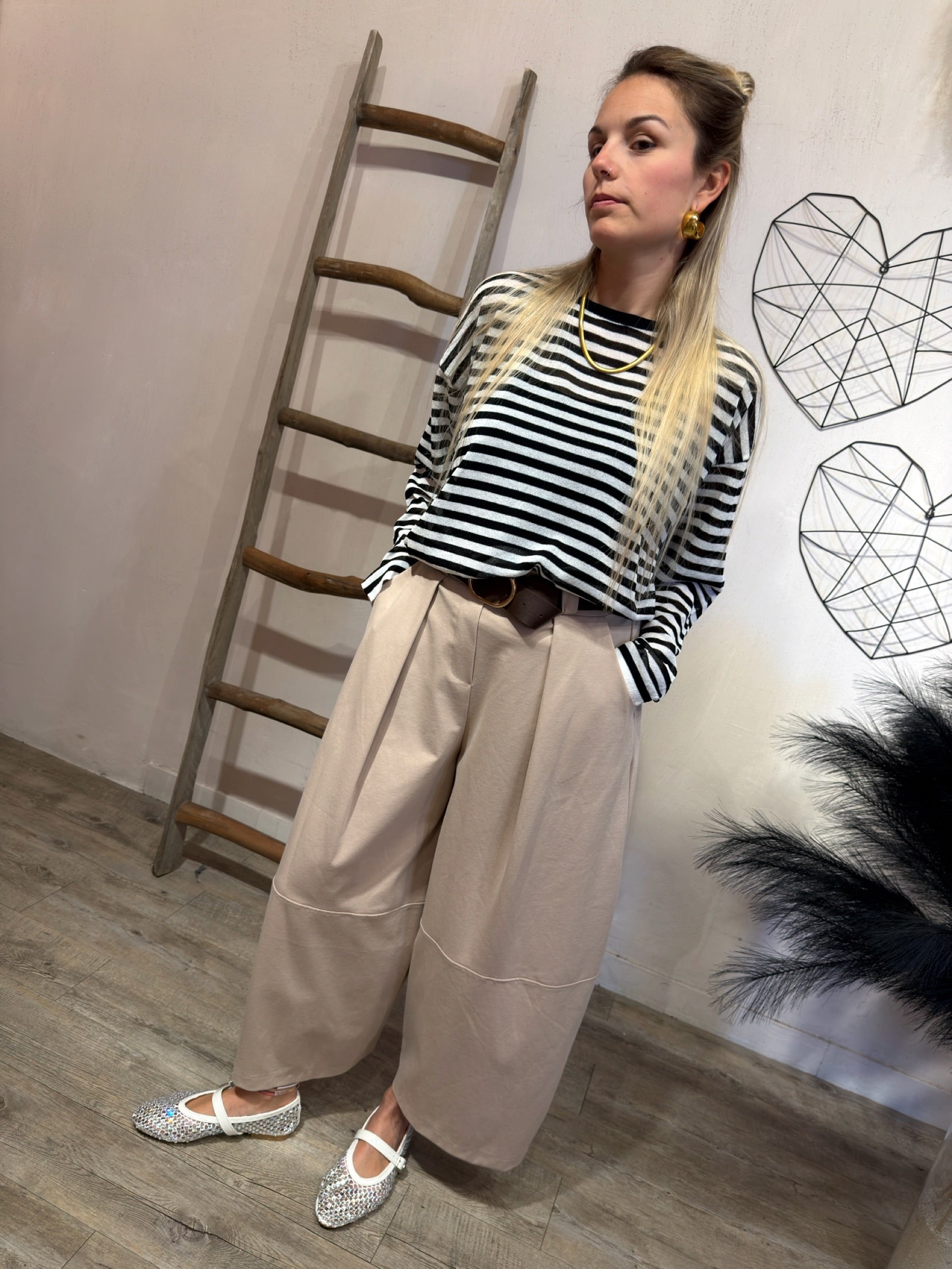 Pull Filo Righe B/N Compania Fantastica