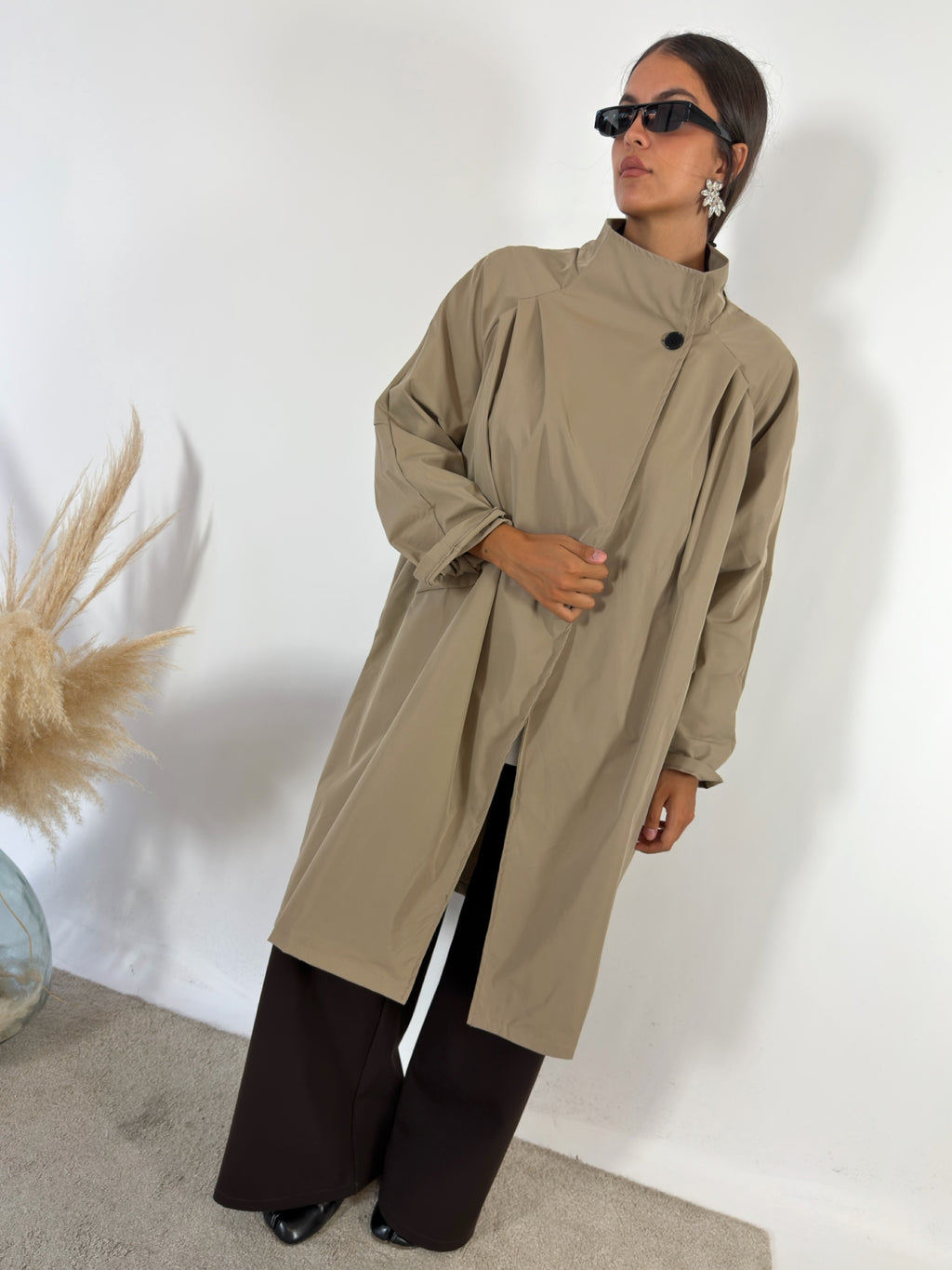 Trench Oversized Impermeabile Camel