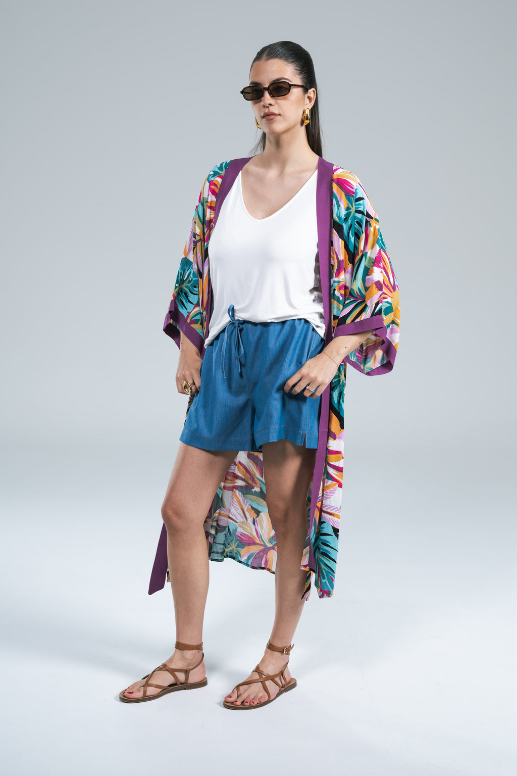 Bermuda Boxer Denim Chambray Glamorous
