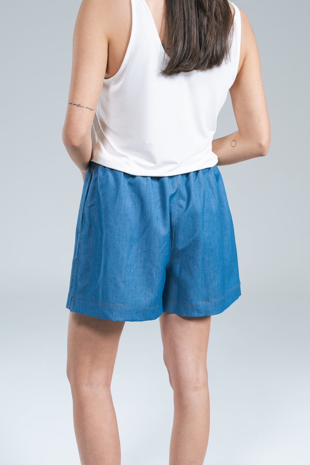Bermuda Boxer Denim Chambray Glamorous