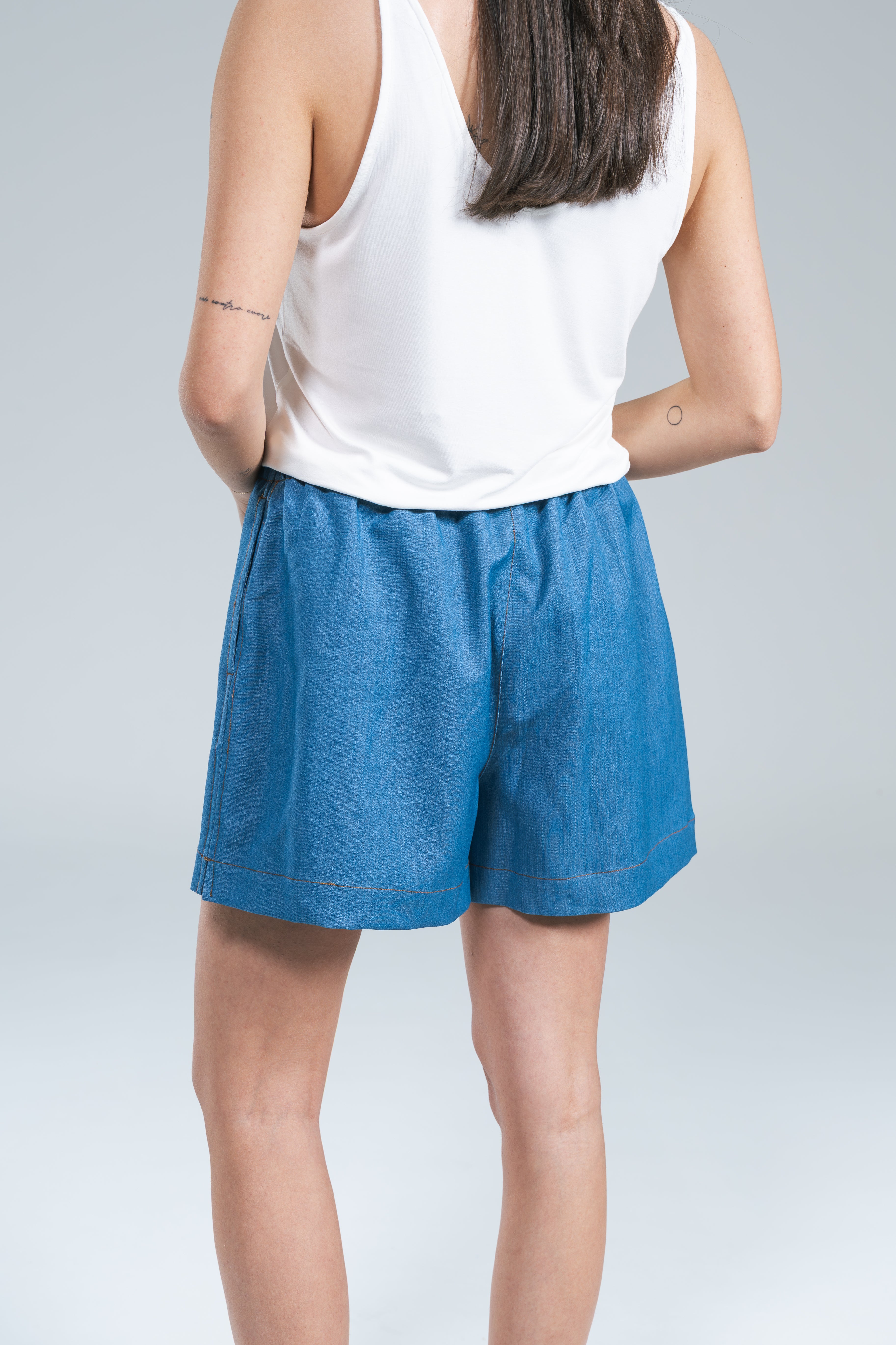 Bermuda Boxer Denim Chambray Glamorous