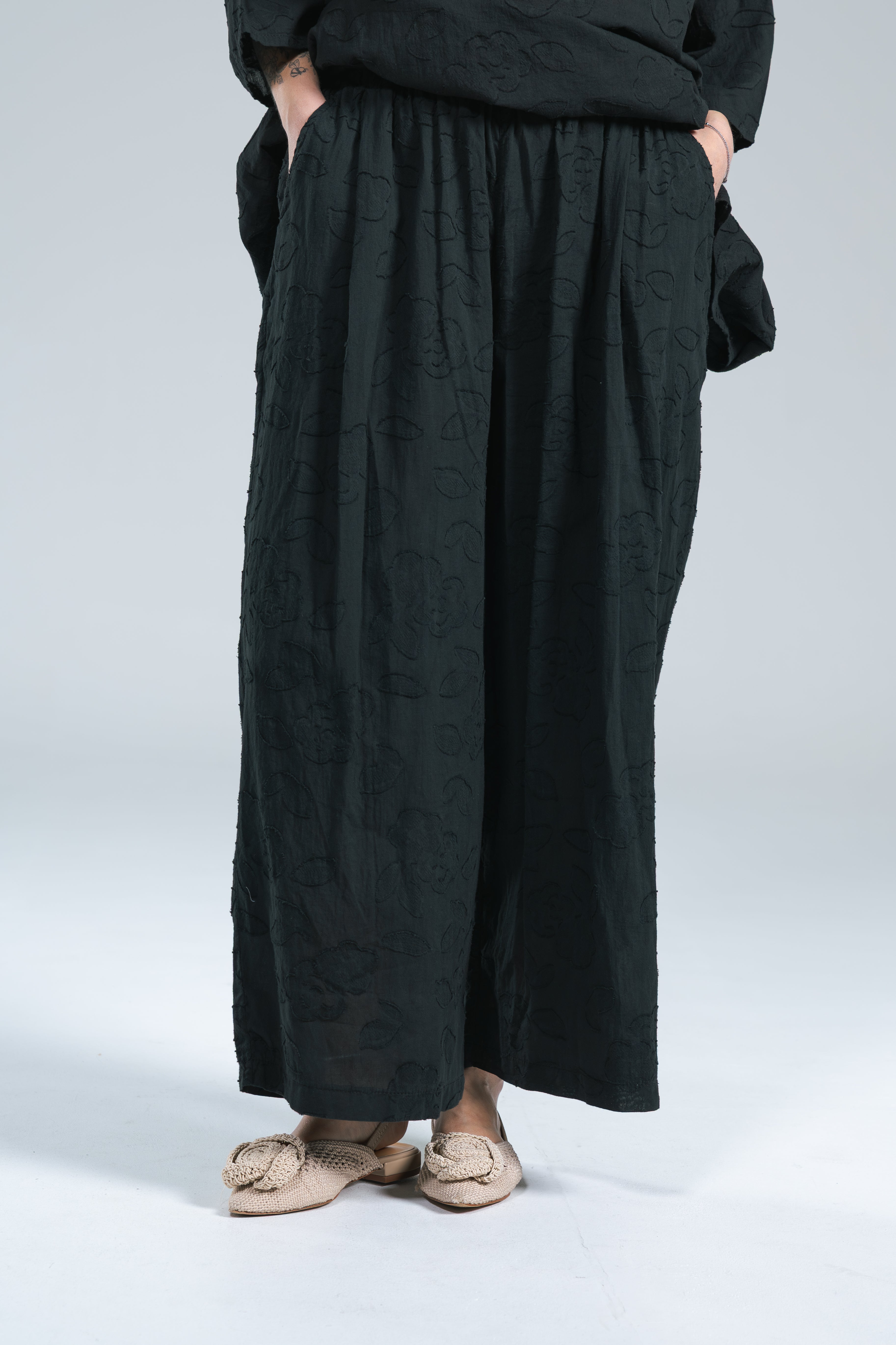 Pantalone Miranda Ricamo Nero