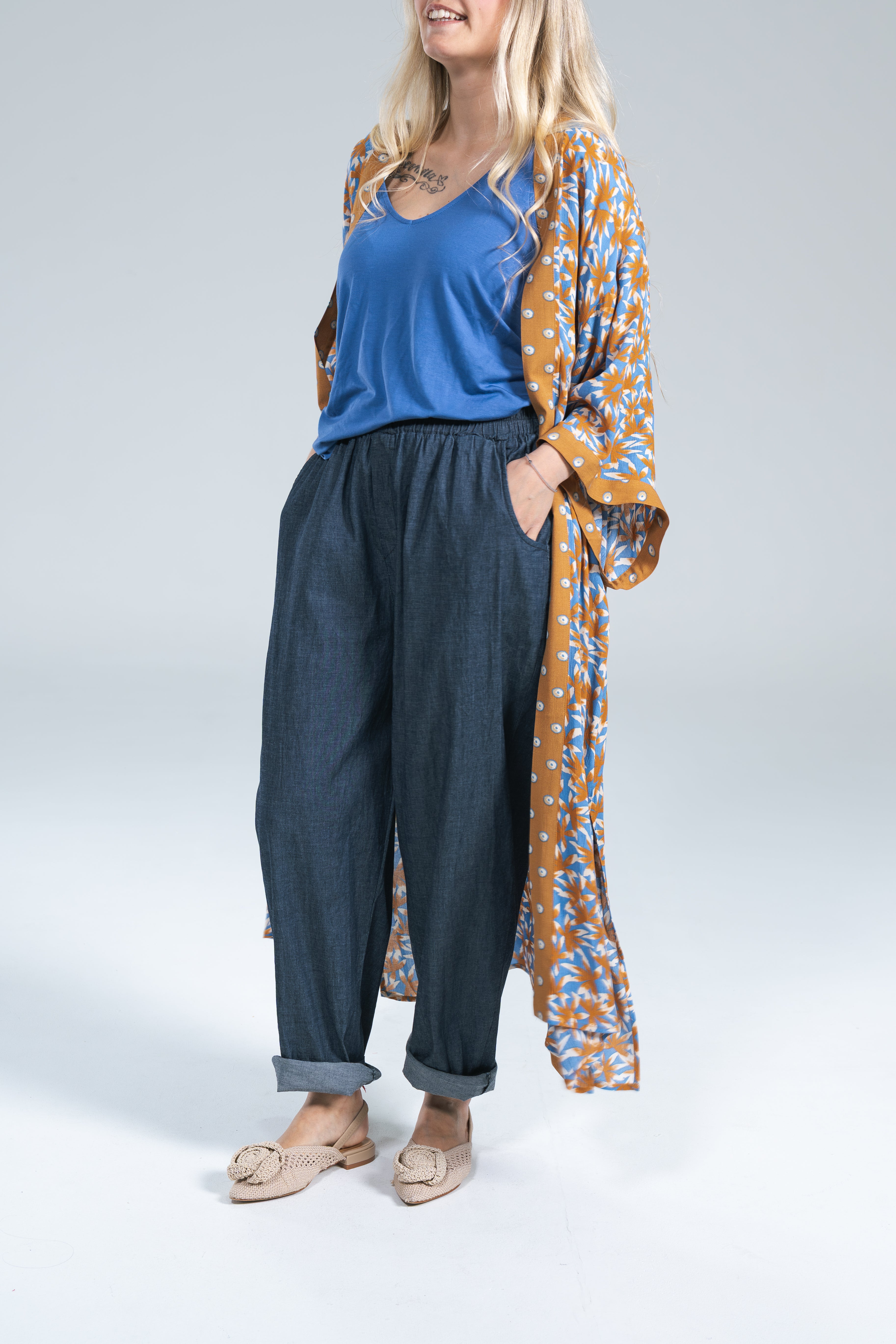 Jeans Miranda Blu medio Oversize