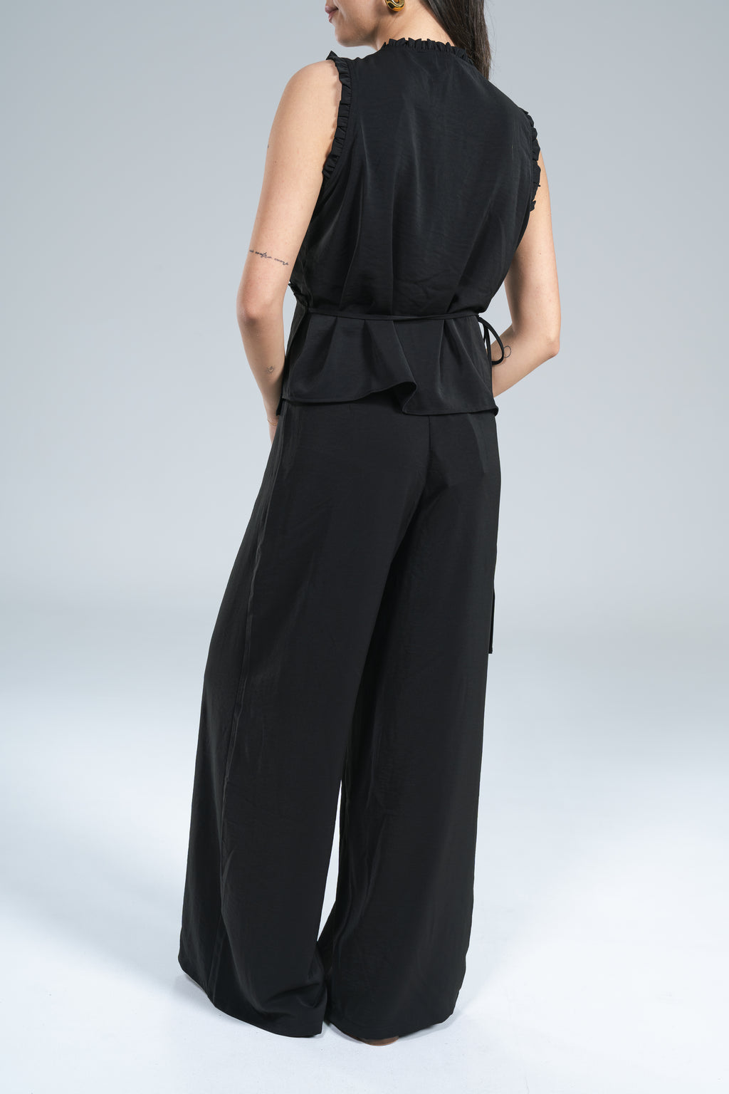 Pantalone Palazzo Fluido Nero Compania Fantastica