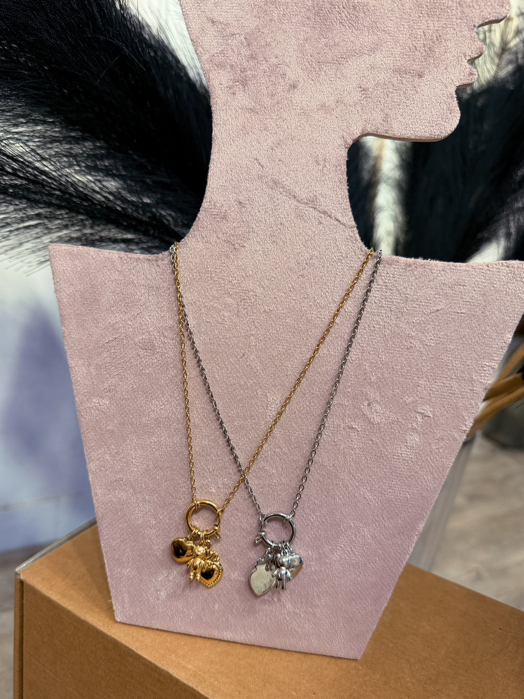 Collana 3 Charms +colori