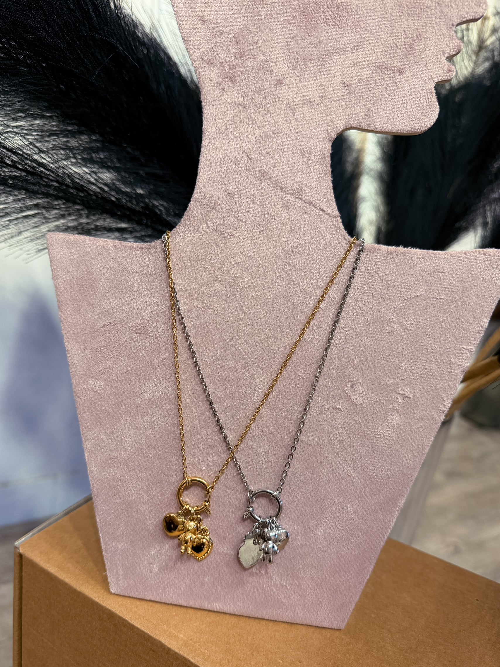 Collana 3 Charms +colori