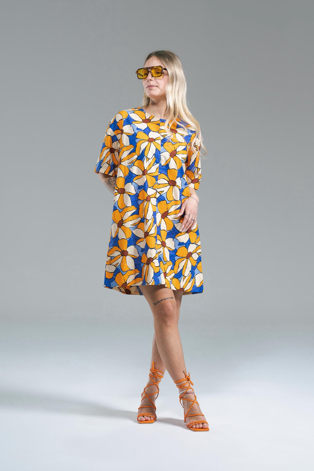 Mini Abito Flowers Cotton Compania Fantastica