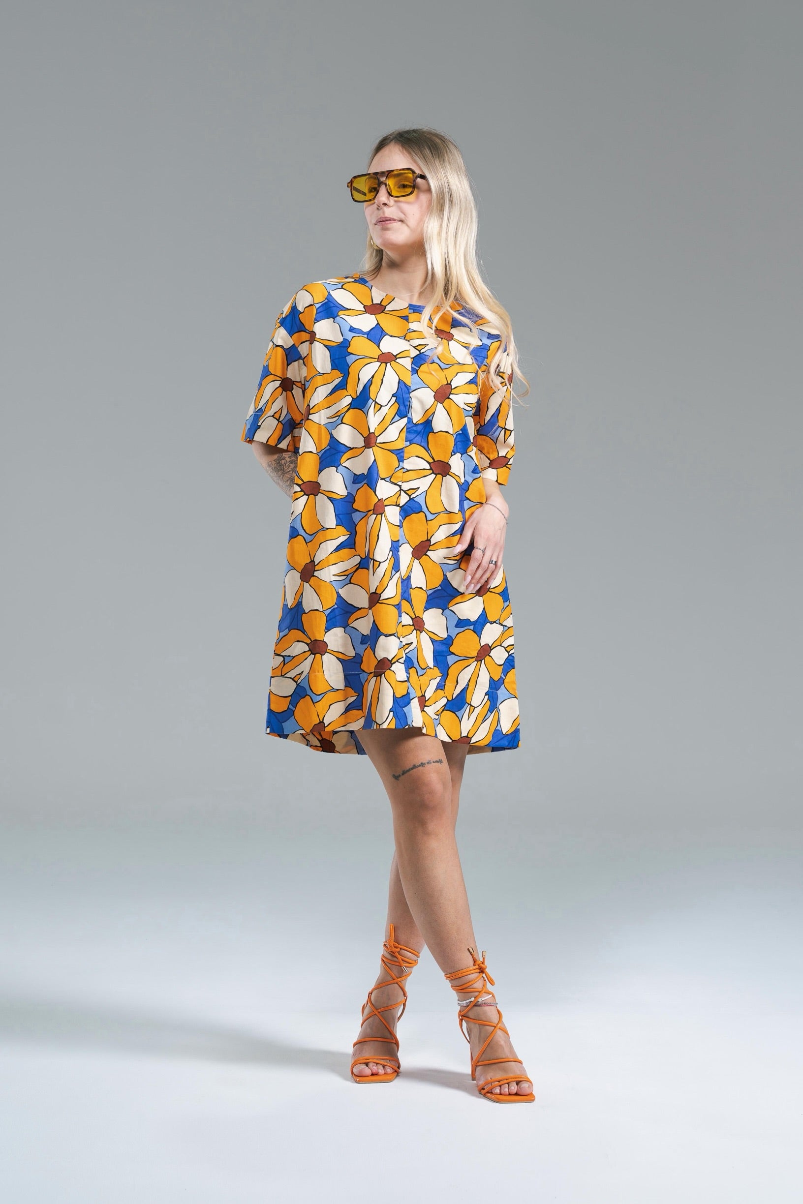 Mini Abito Flowers Cotton Compania Fantastica