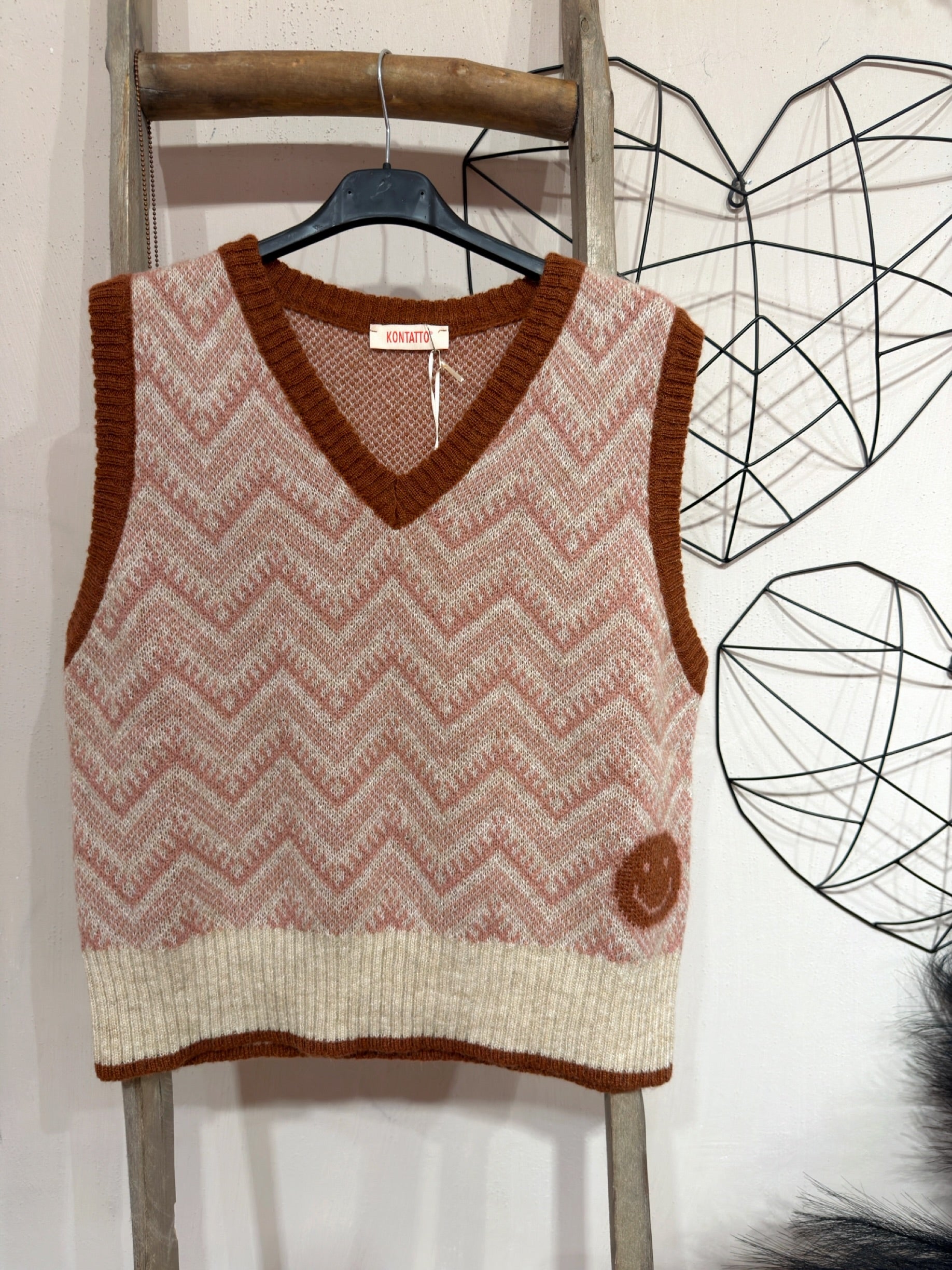 Gilet Jacquard Smile +colori