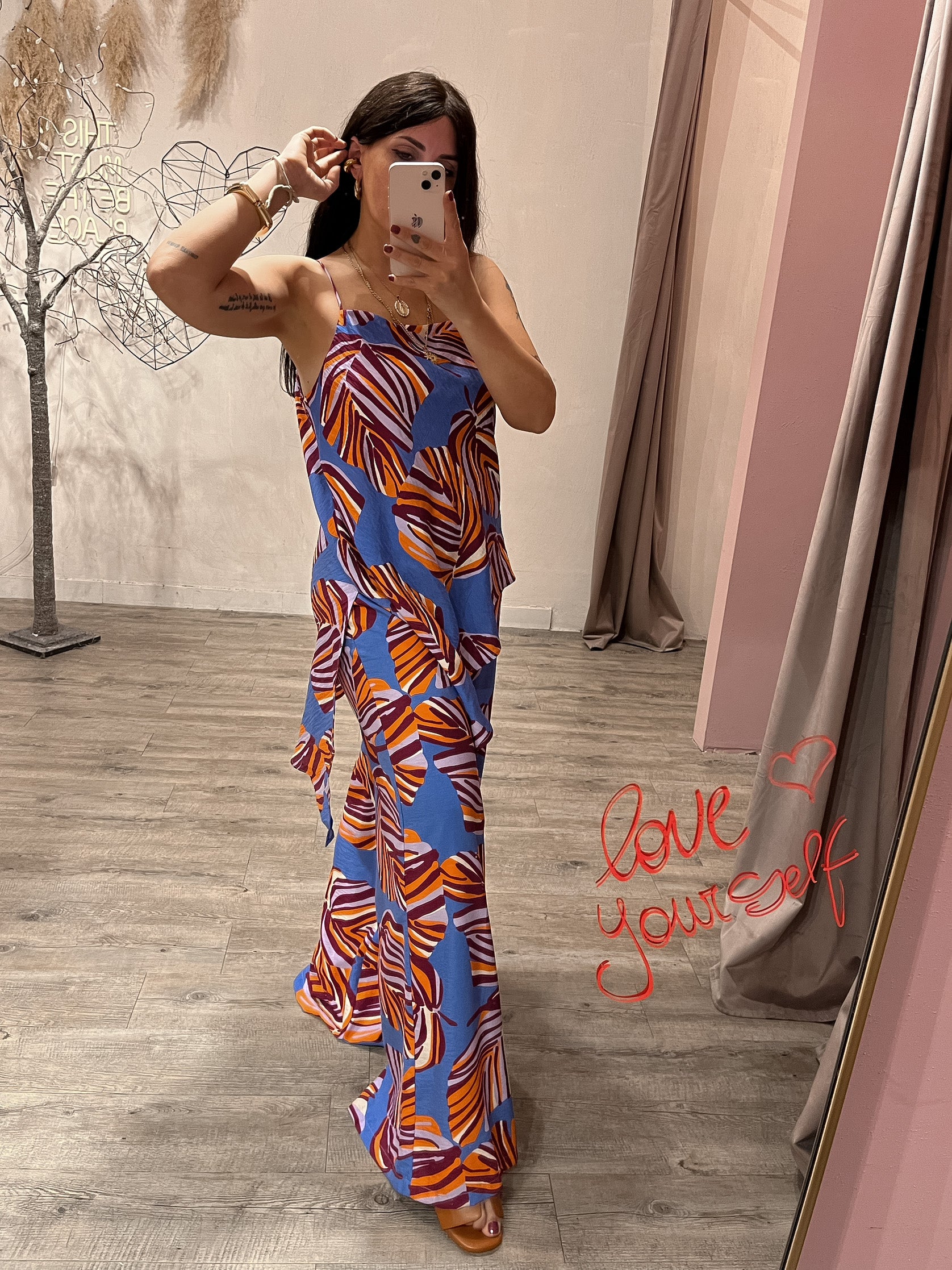 Maxi Canotta Asimmetrica Fluida +colori