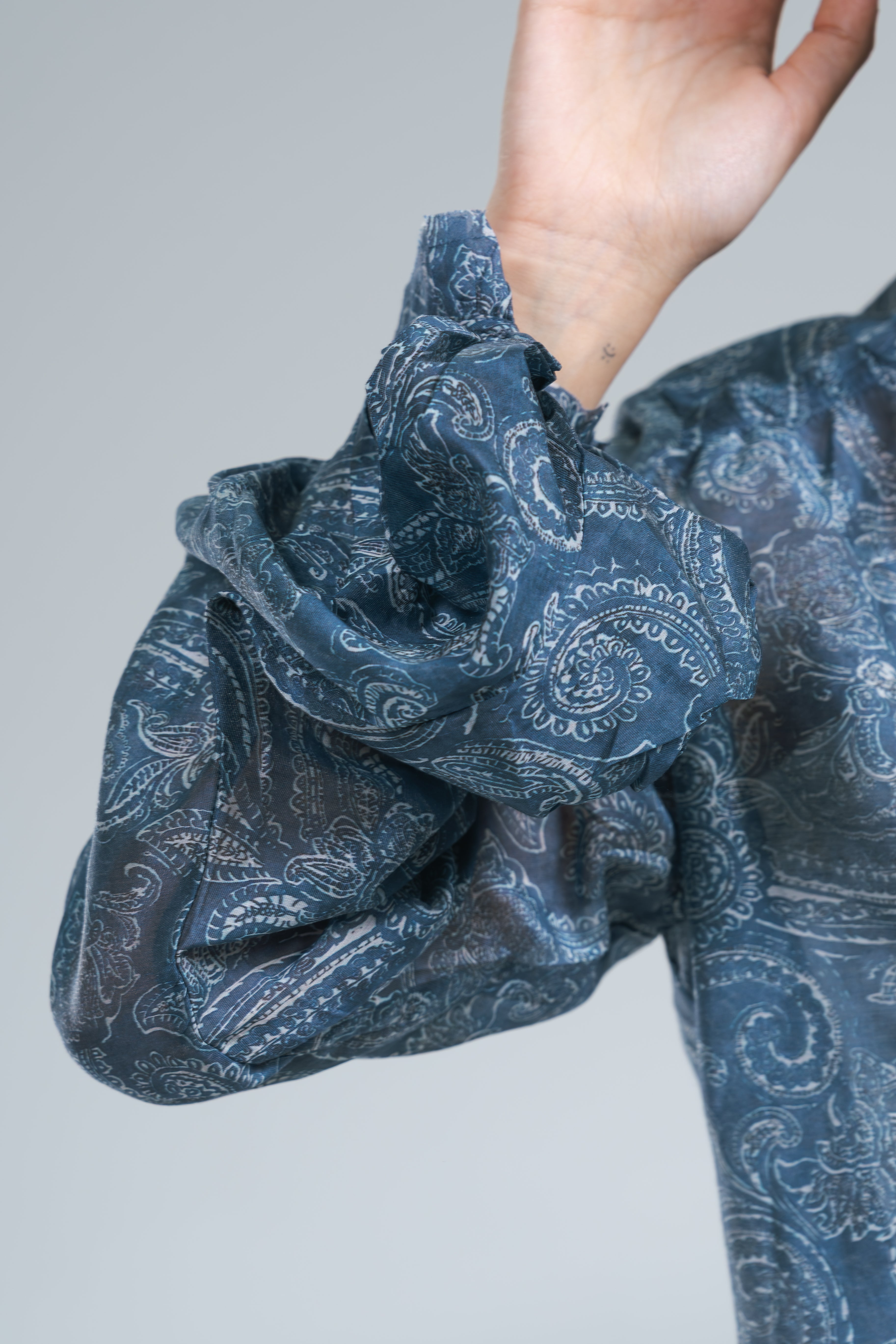 Maxi Camicia Bandana Blu Denim Glamorous