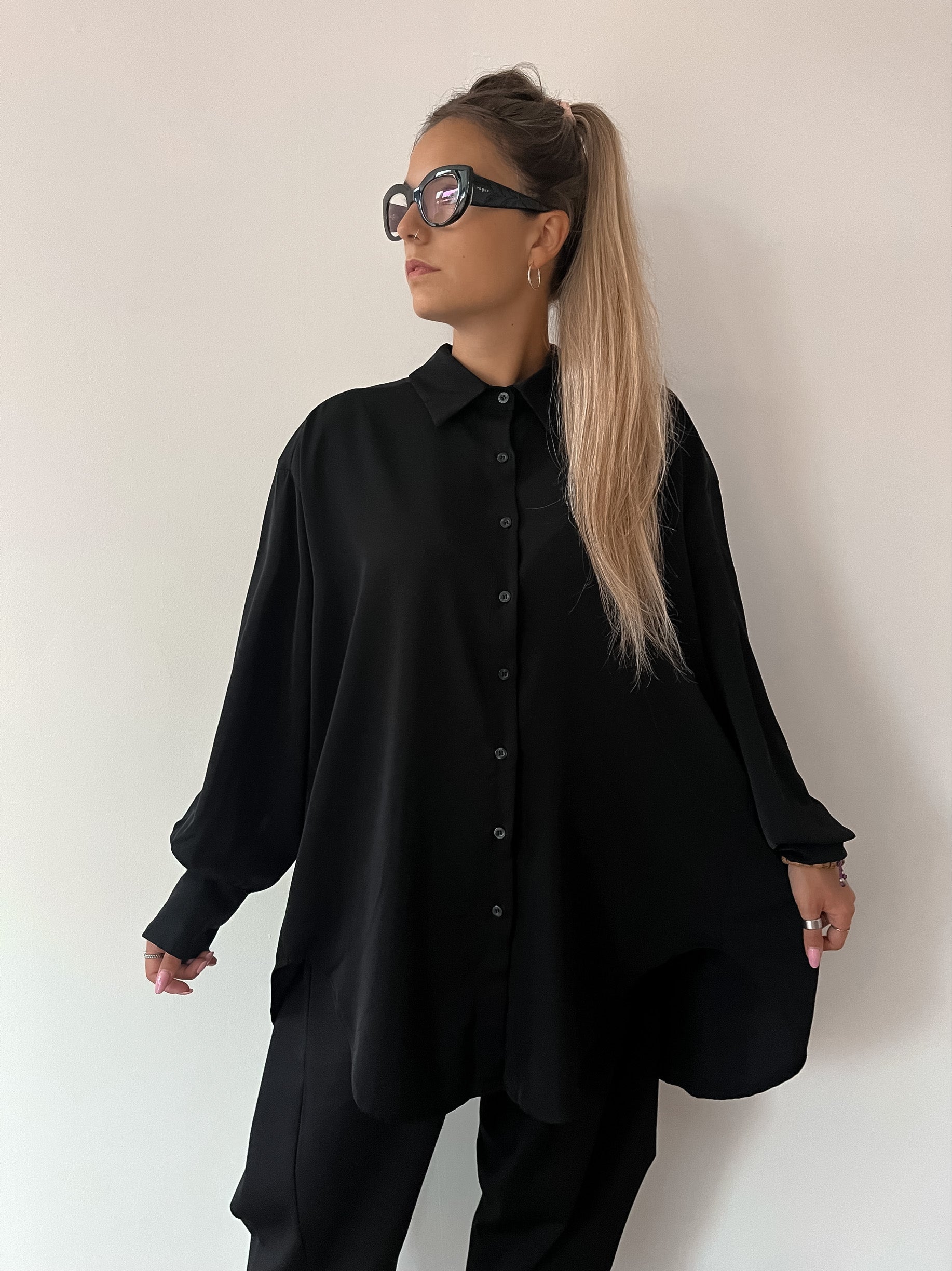 Maxi Camicia Drusilla Nero