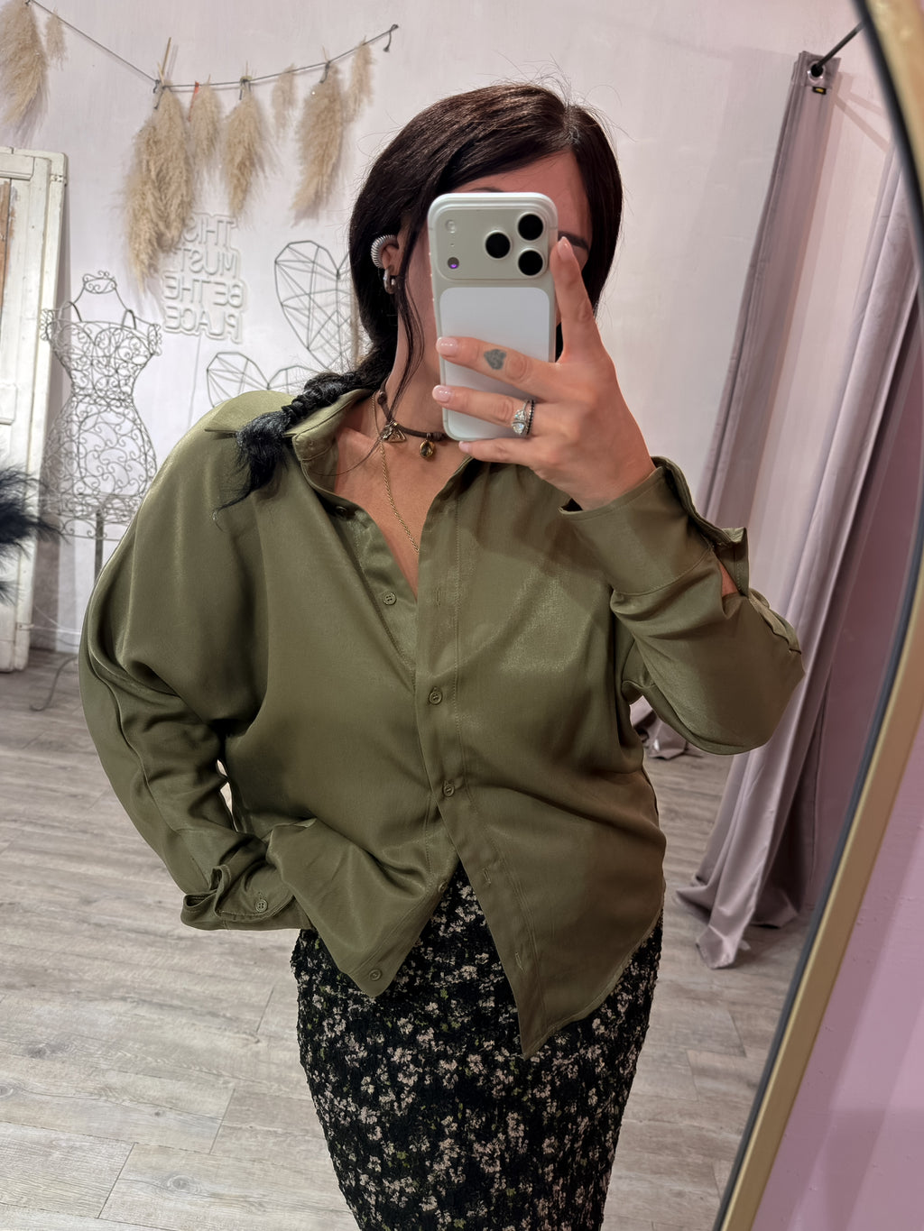 Camicia Satinata Olio Wild Pony
