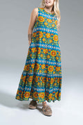 Maxi Abito Fantasia Girasoli Compania Fantastica